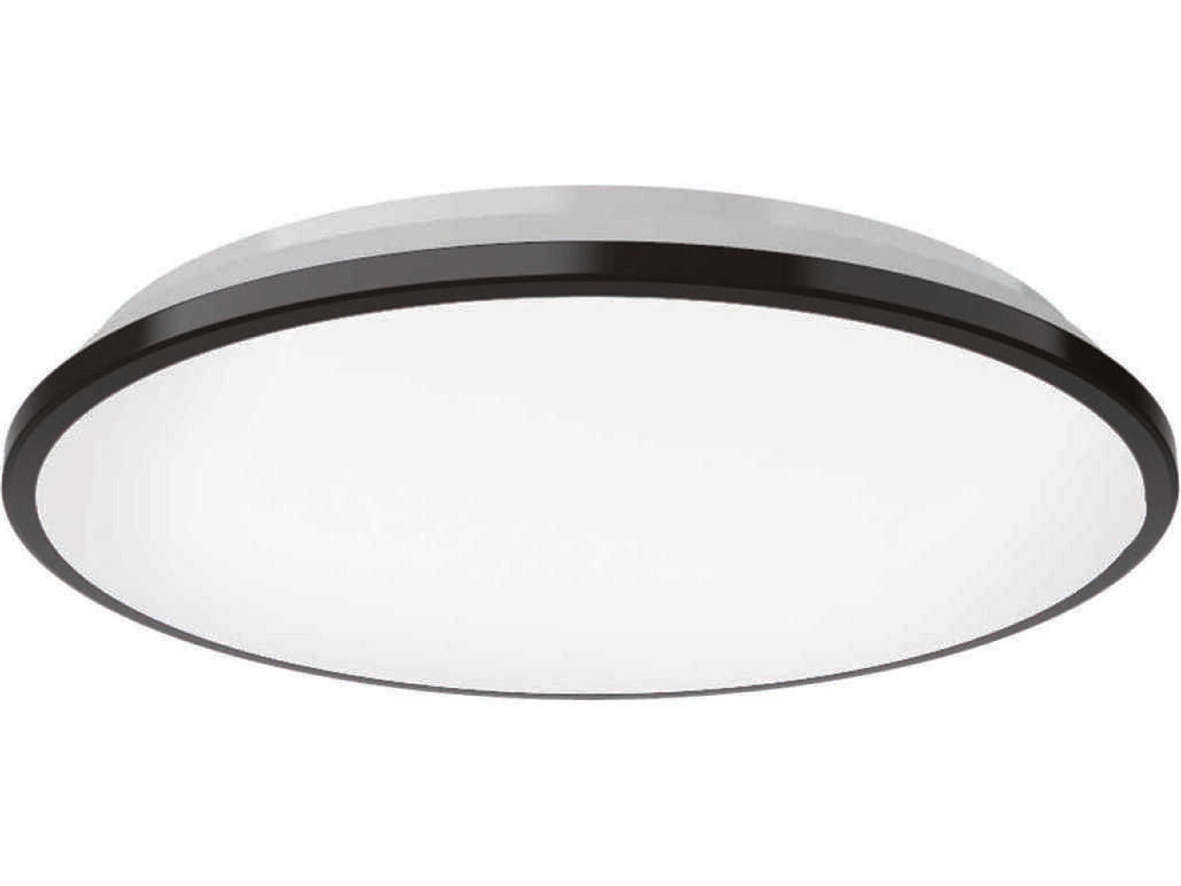 Brook Black Round Flush Mount