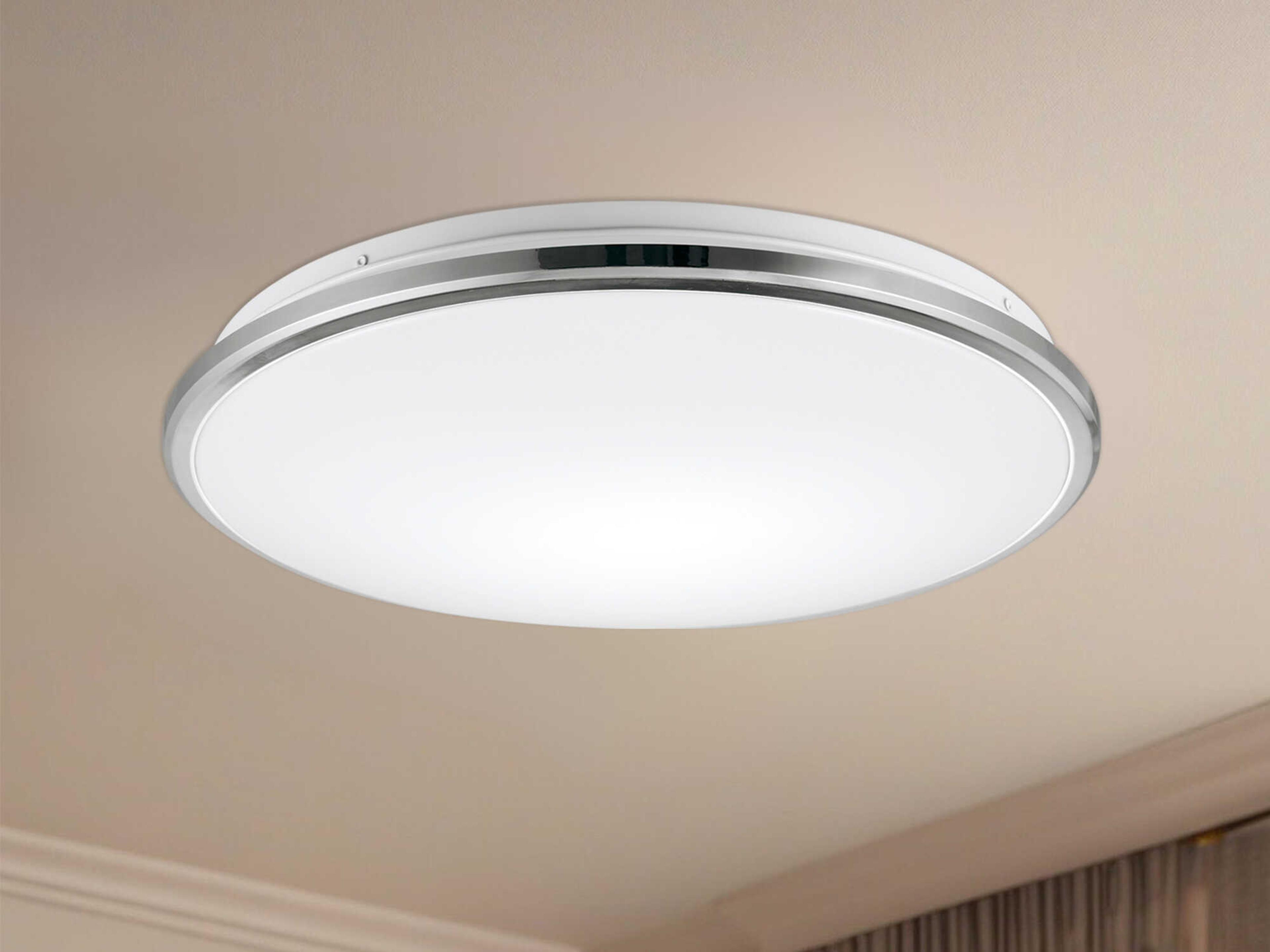 Kuzco Lighting Brook Chrome Round Flush Mount