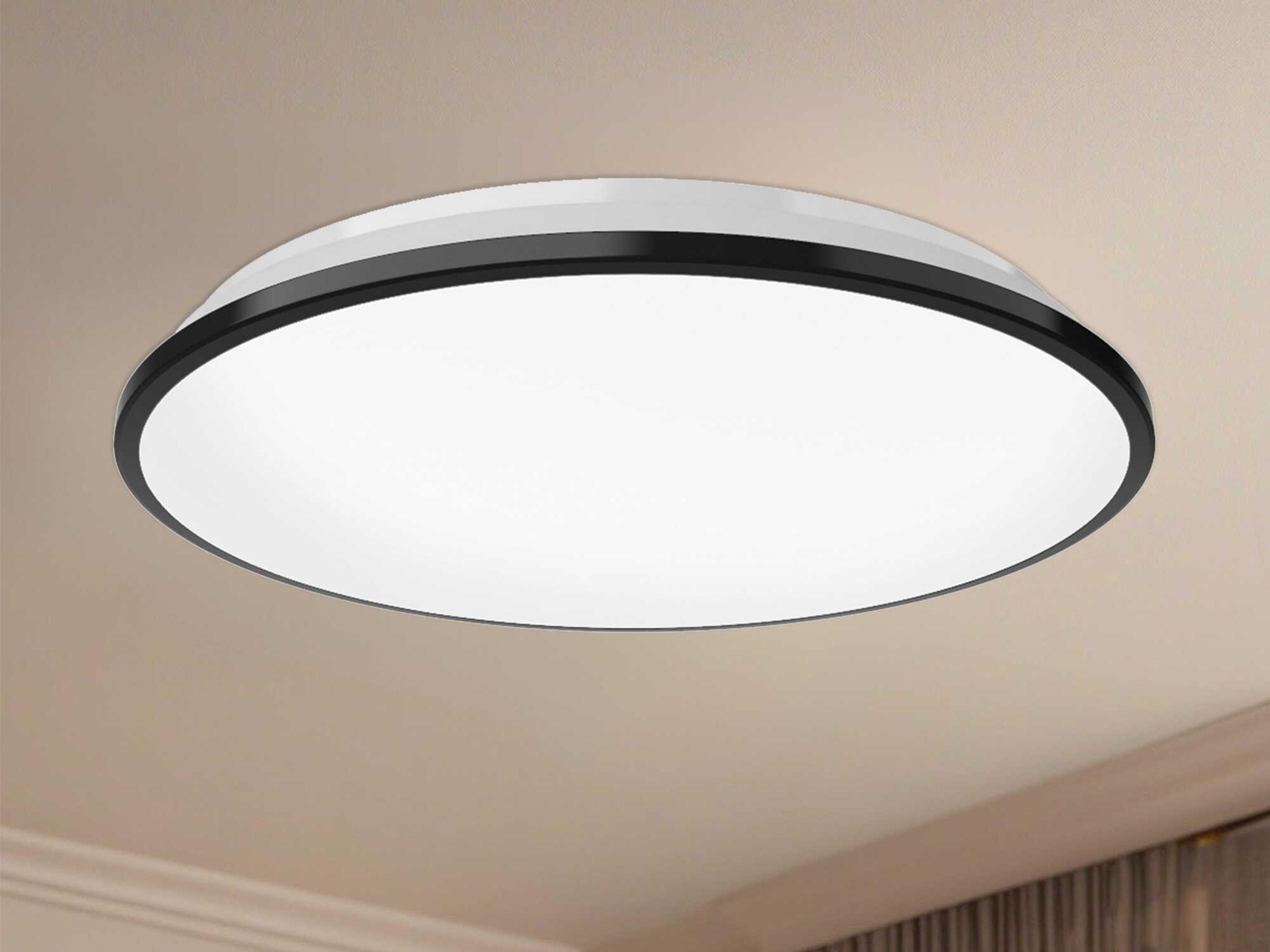 Kuzco Lighting Brook Black Round Flush Mount