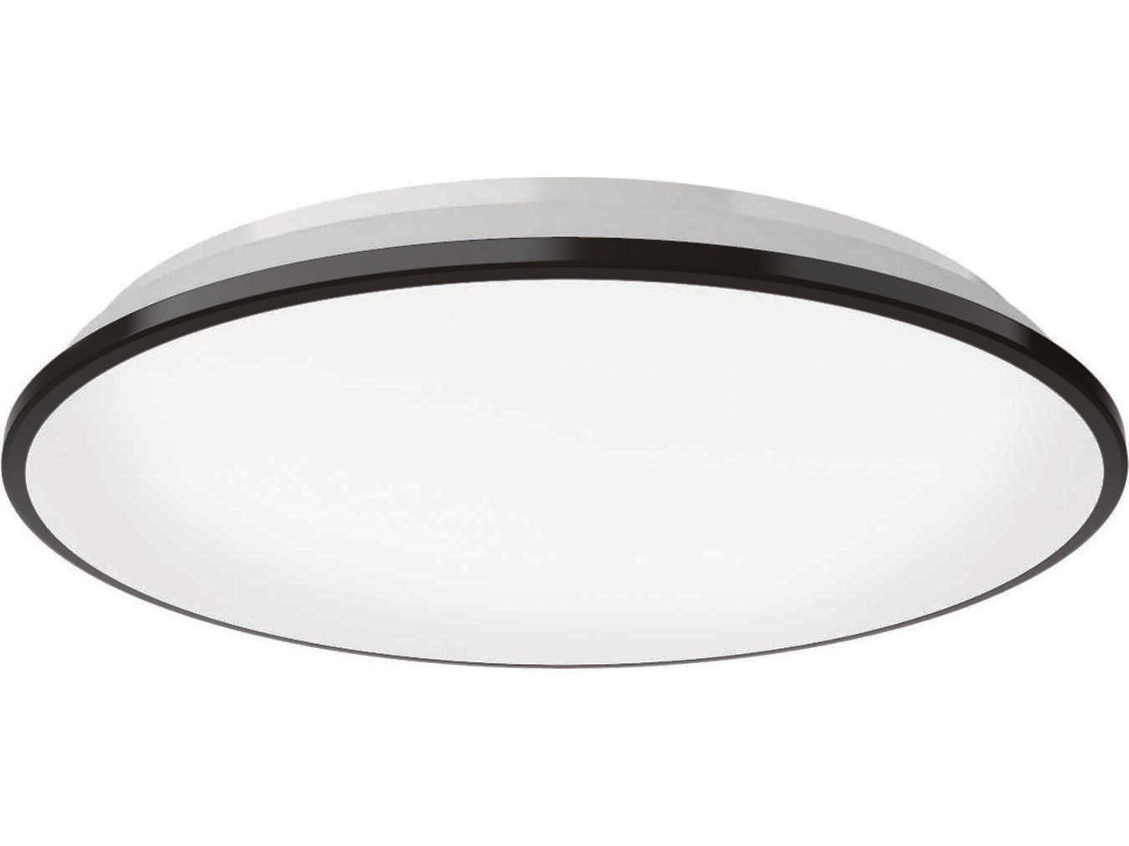 Brook Black Round Flush Mount