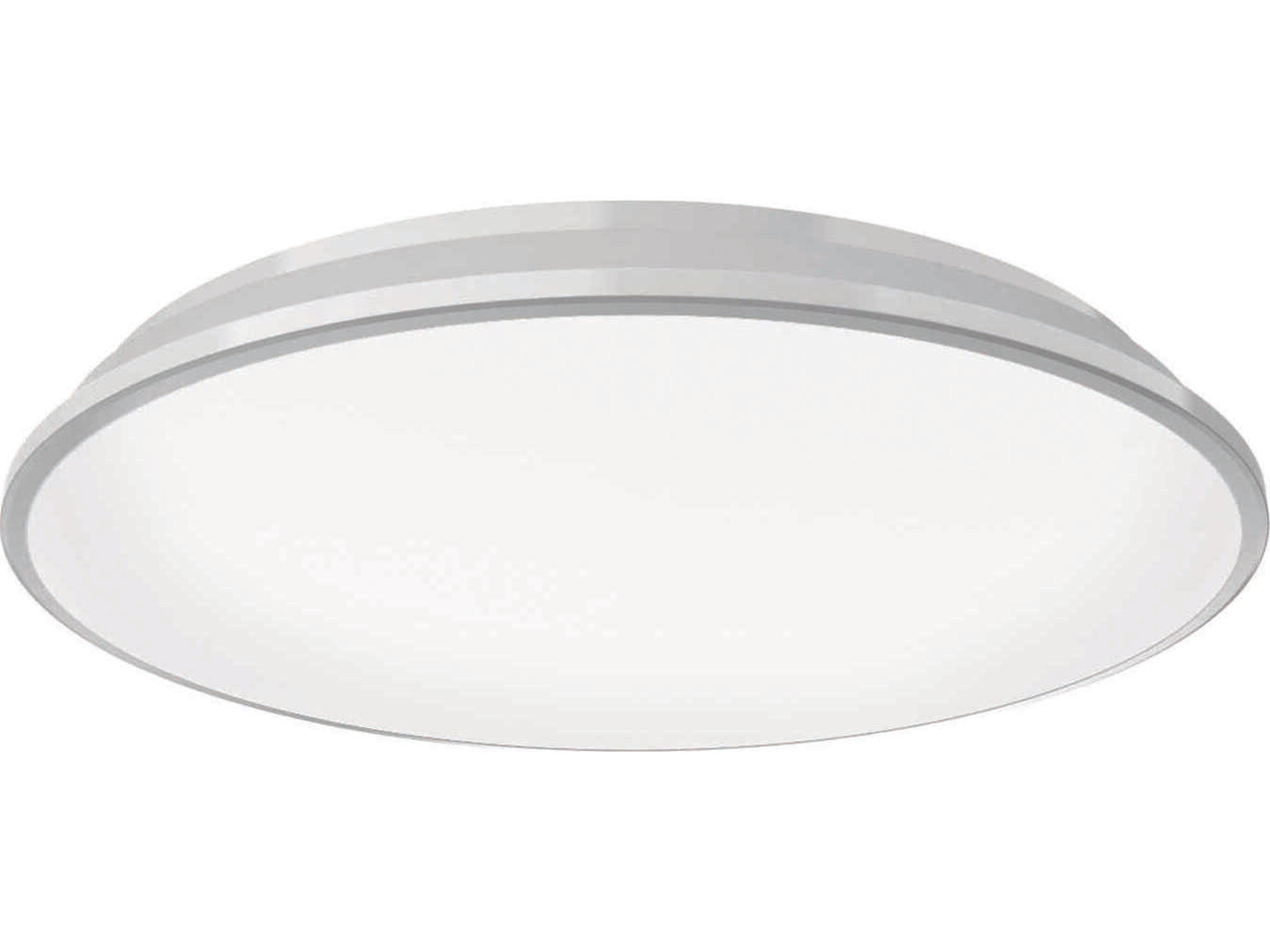 Brook White Round Flush Mount