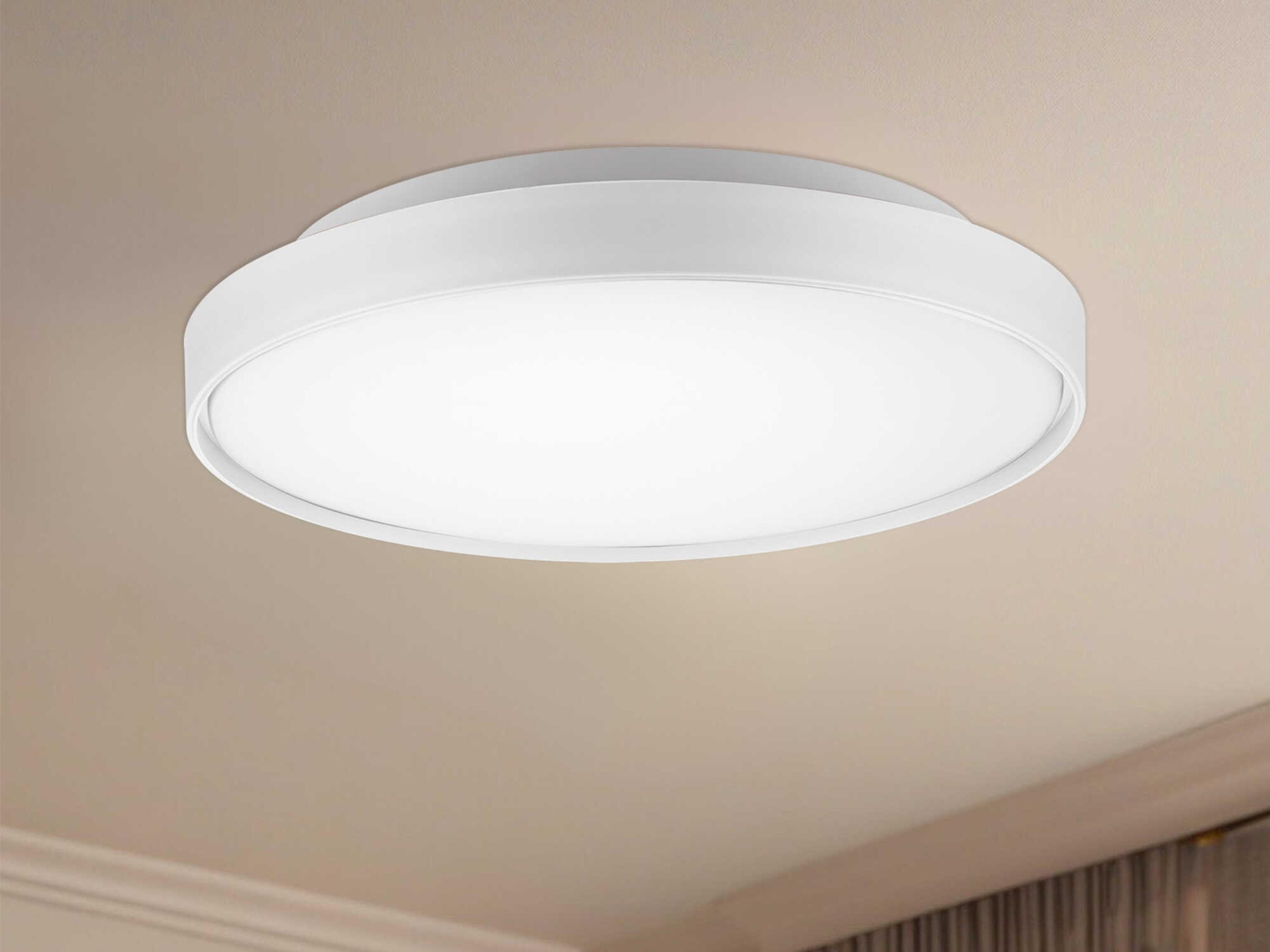 Kuzco Lighting Brunswick White Round Flush Mount