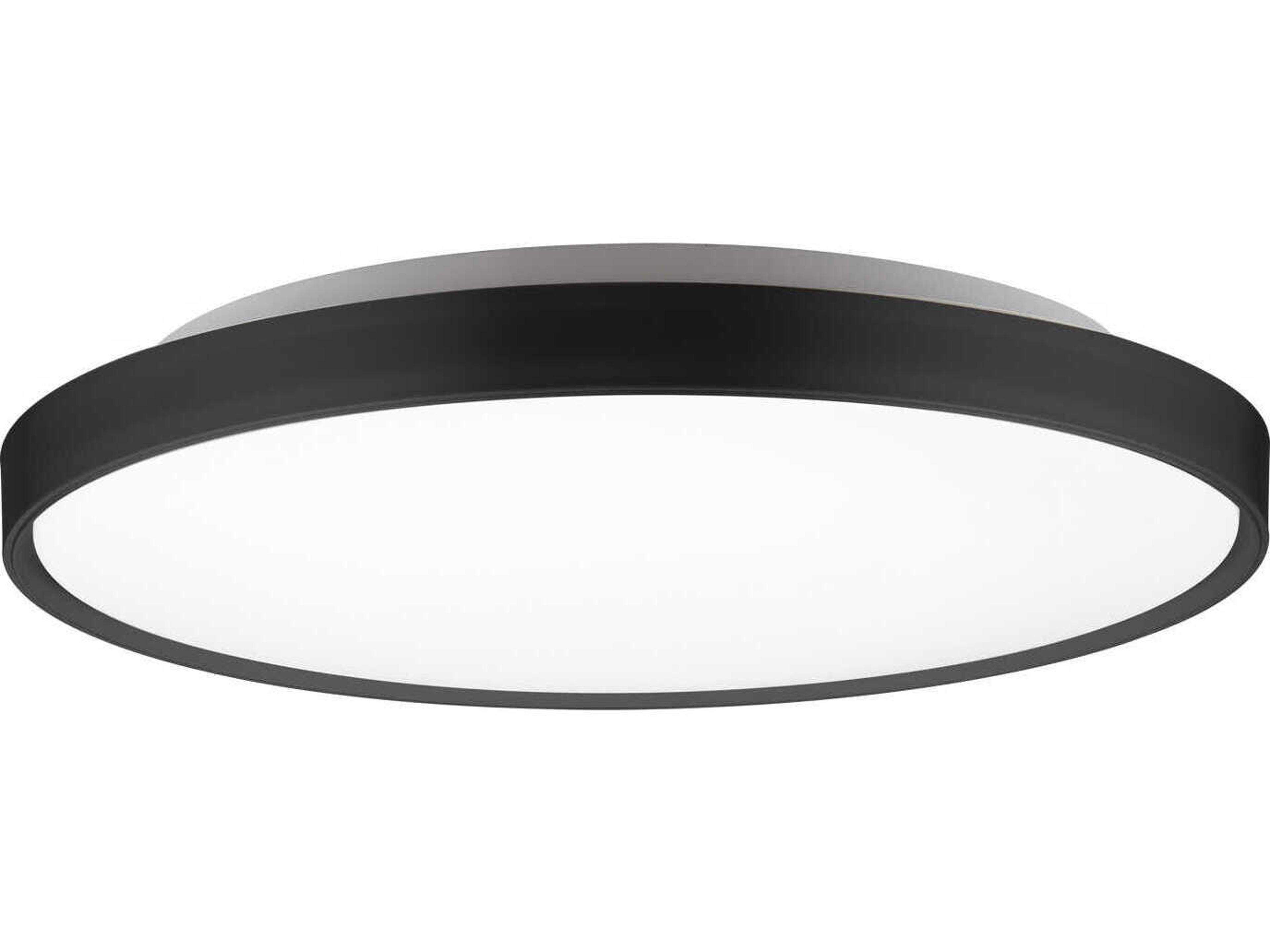 Brunswick Black Round Flush Mount