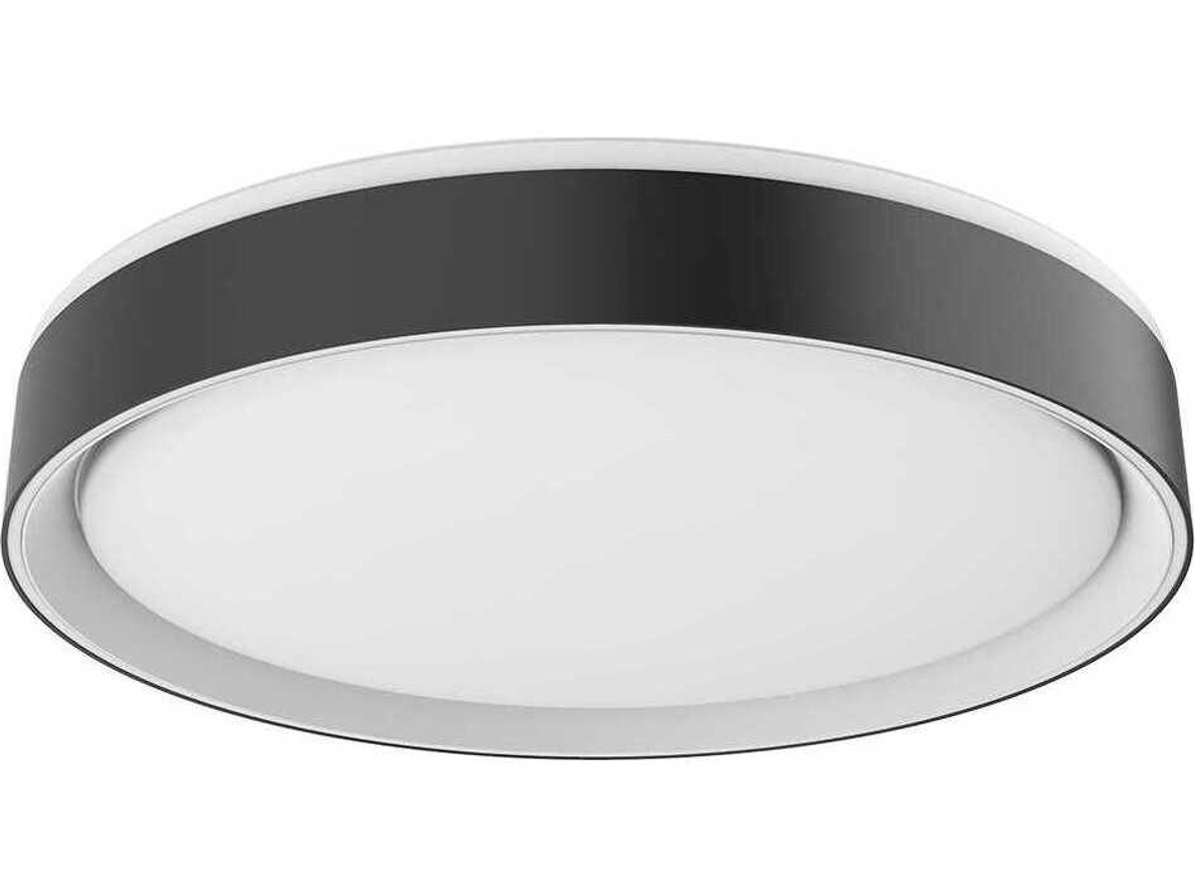 Essex Black Round Flush Mount