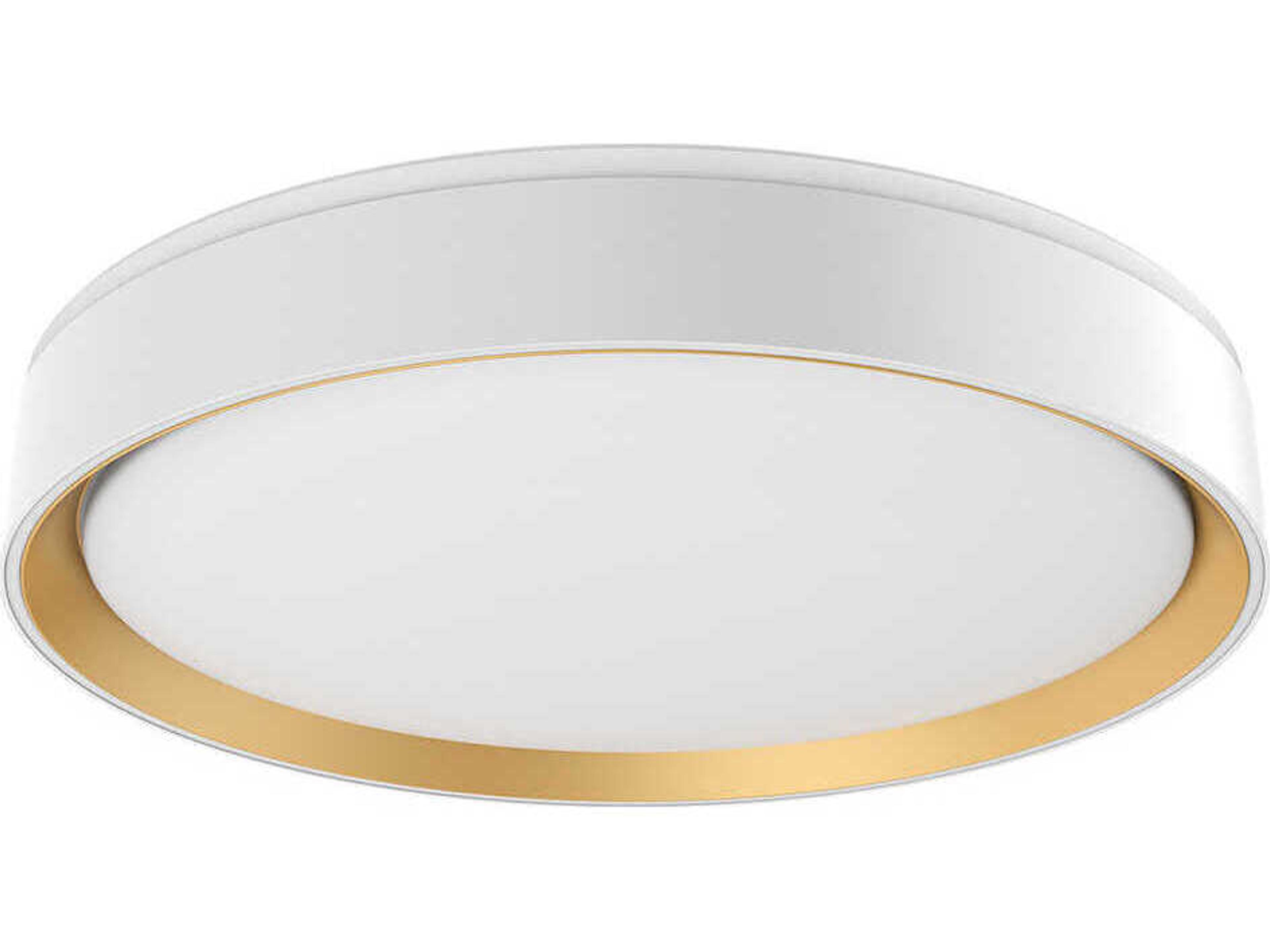 Essex White Gold Round Flush Mount