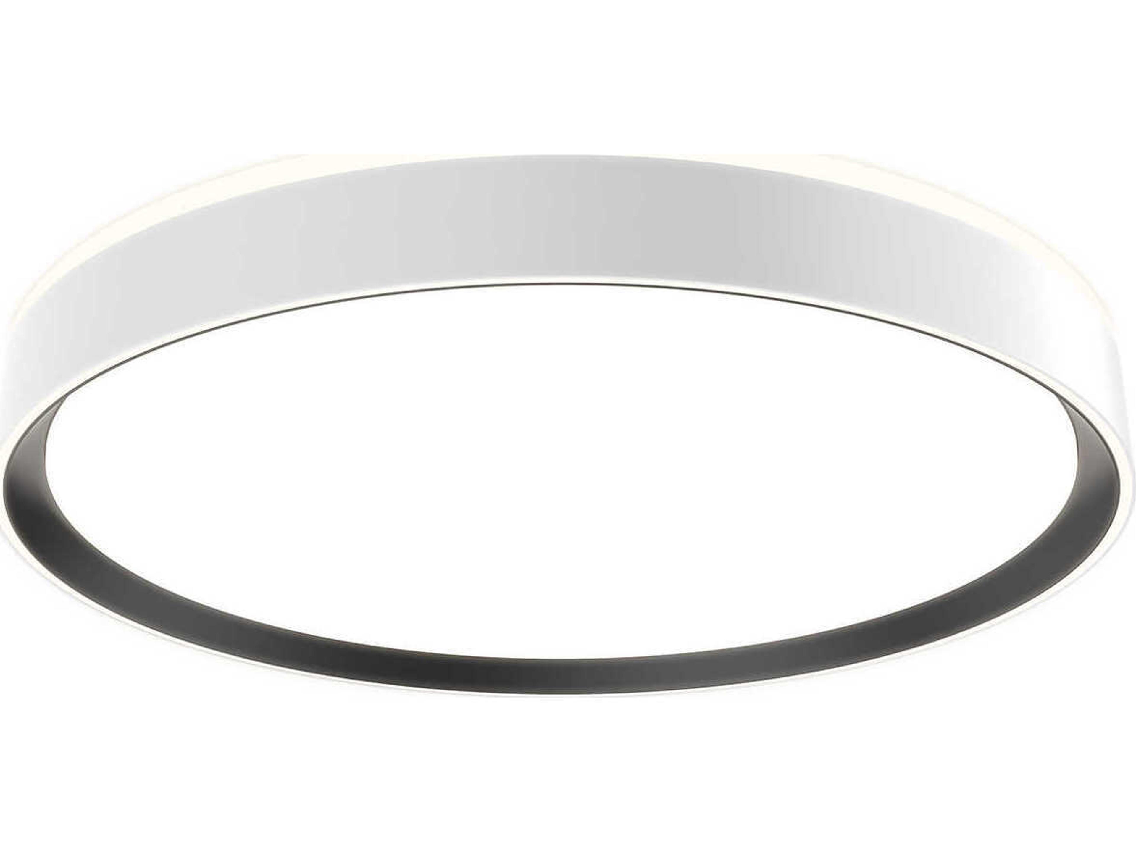 Kuzco Lighting Essex White Black Round Flush Mount