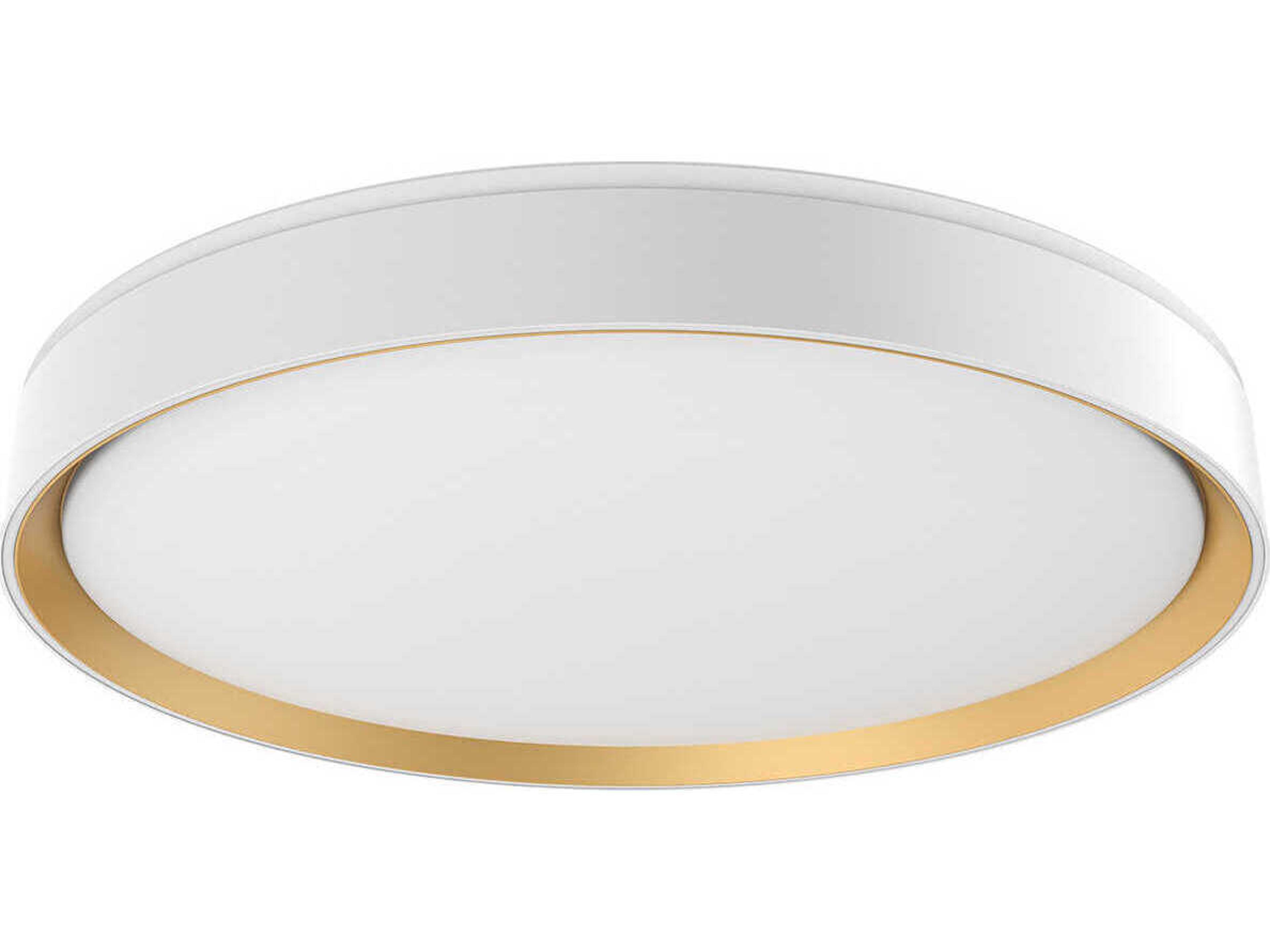 Essex White Gold Round Flush Mount