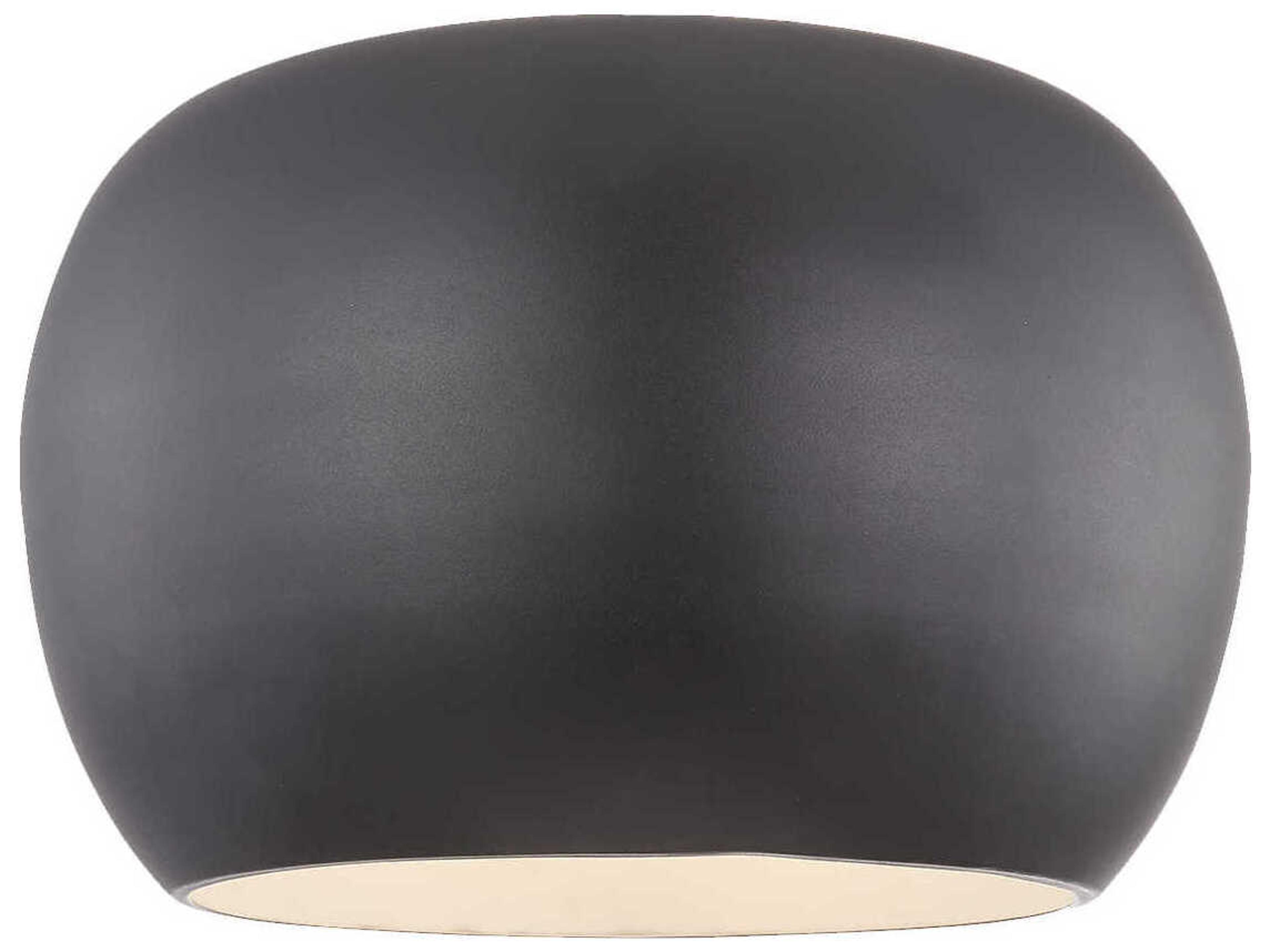 Kuzco Lighting Croft Black White Bowl Flush Mount