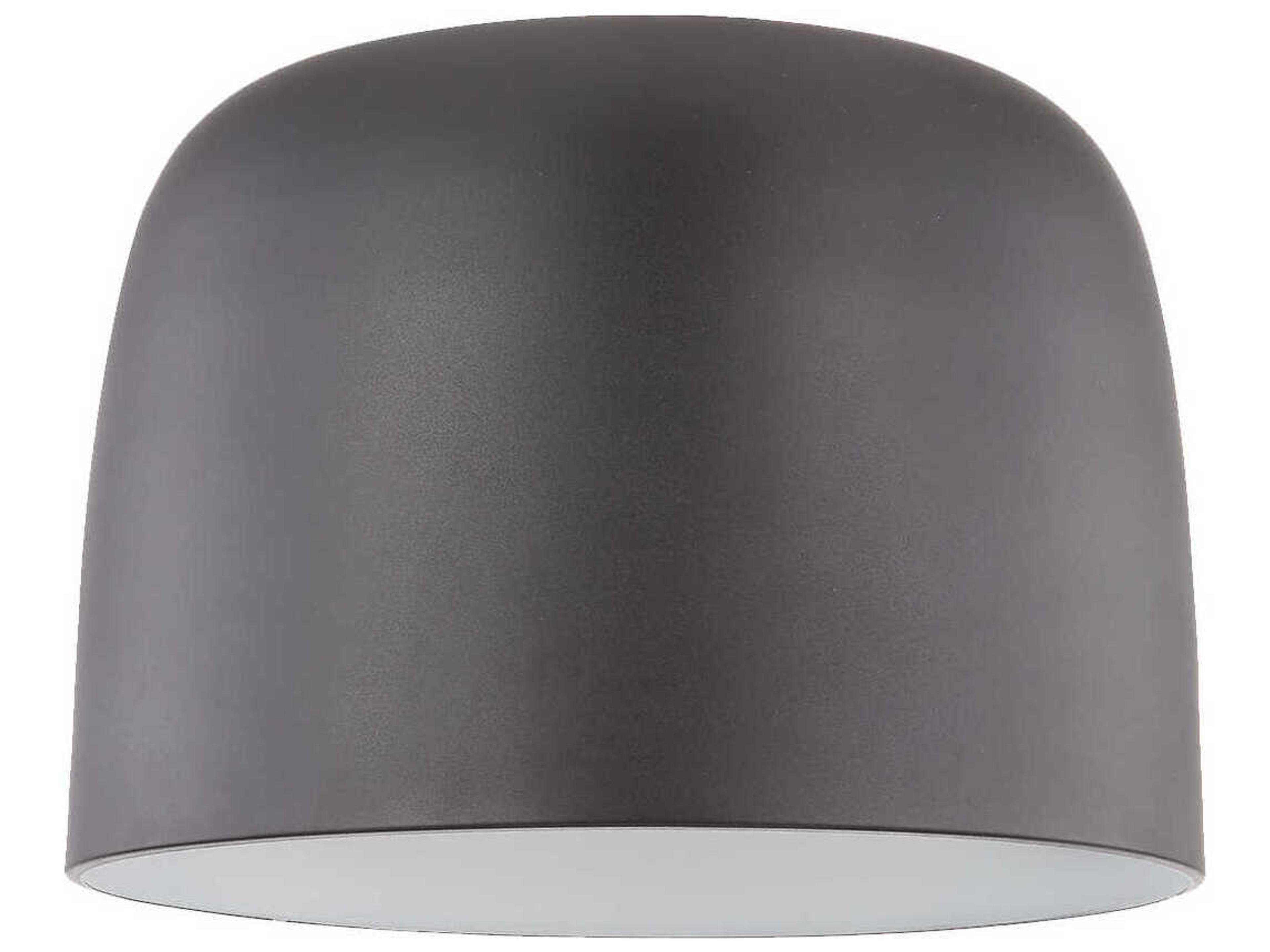 Kuzco Lighting Cayne Black White Dome Flush Mount