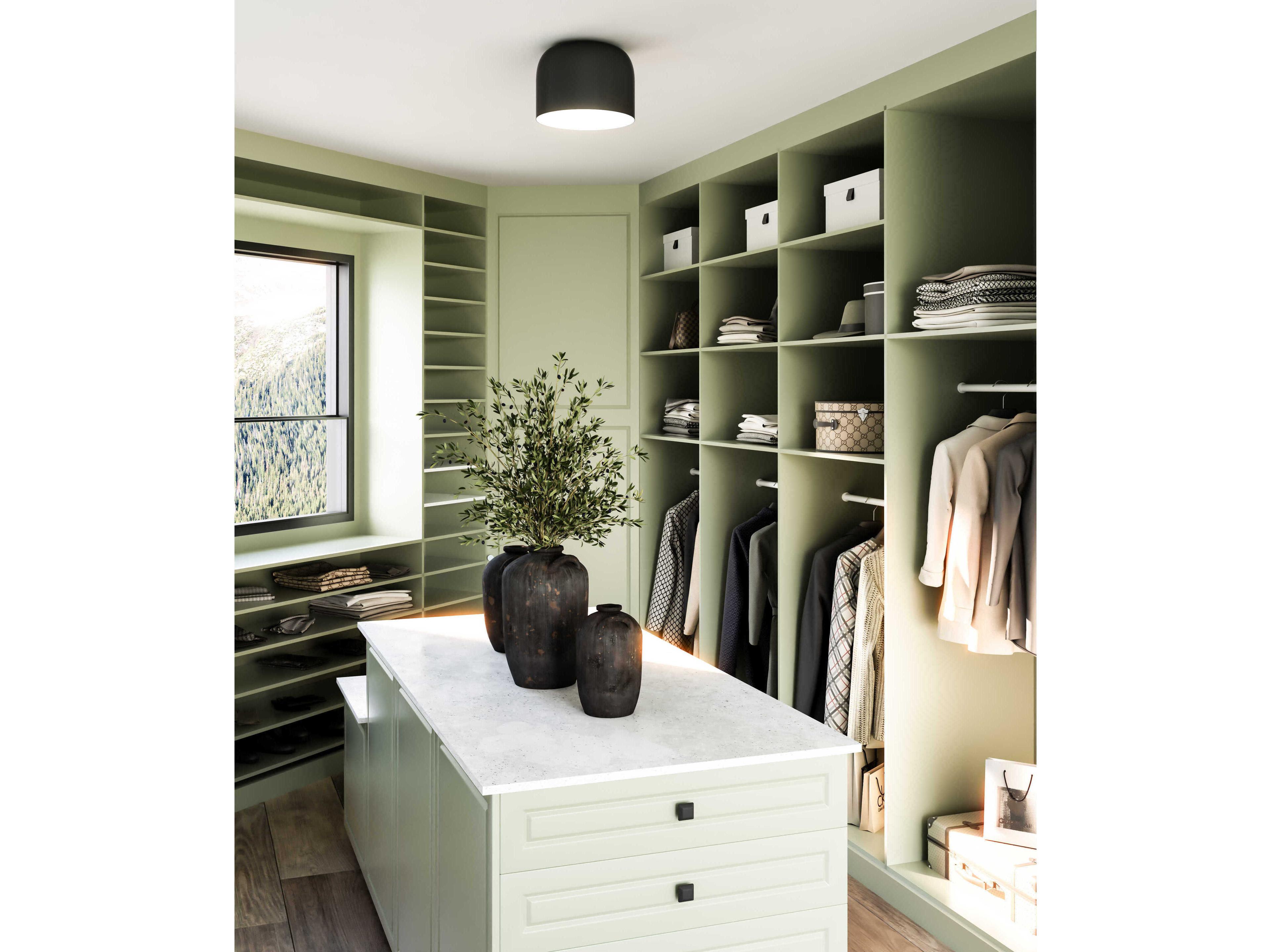 Kuzco Lighting Cayne Black White Dome Flush Mount