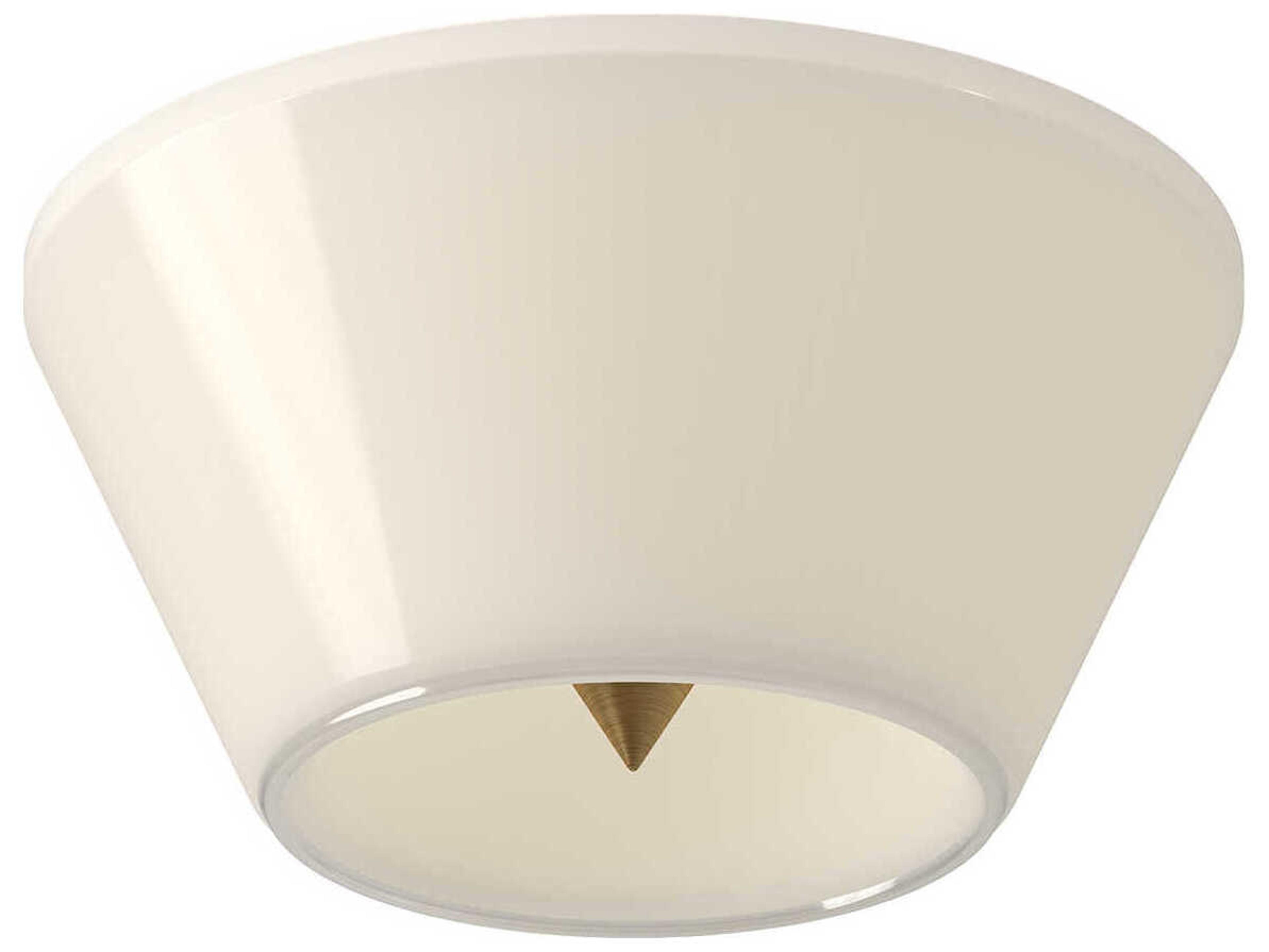 Holt Brushed Gold Round Flush Mount
