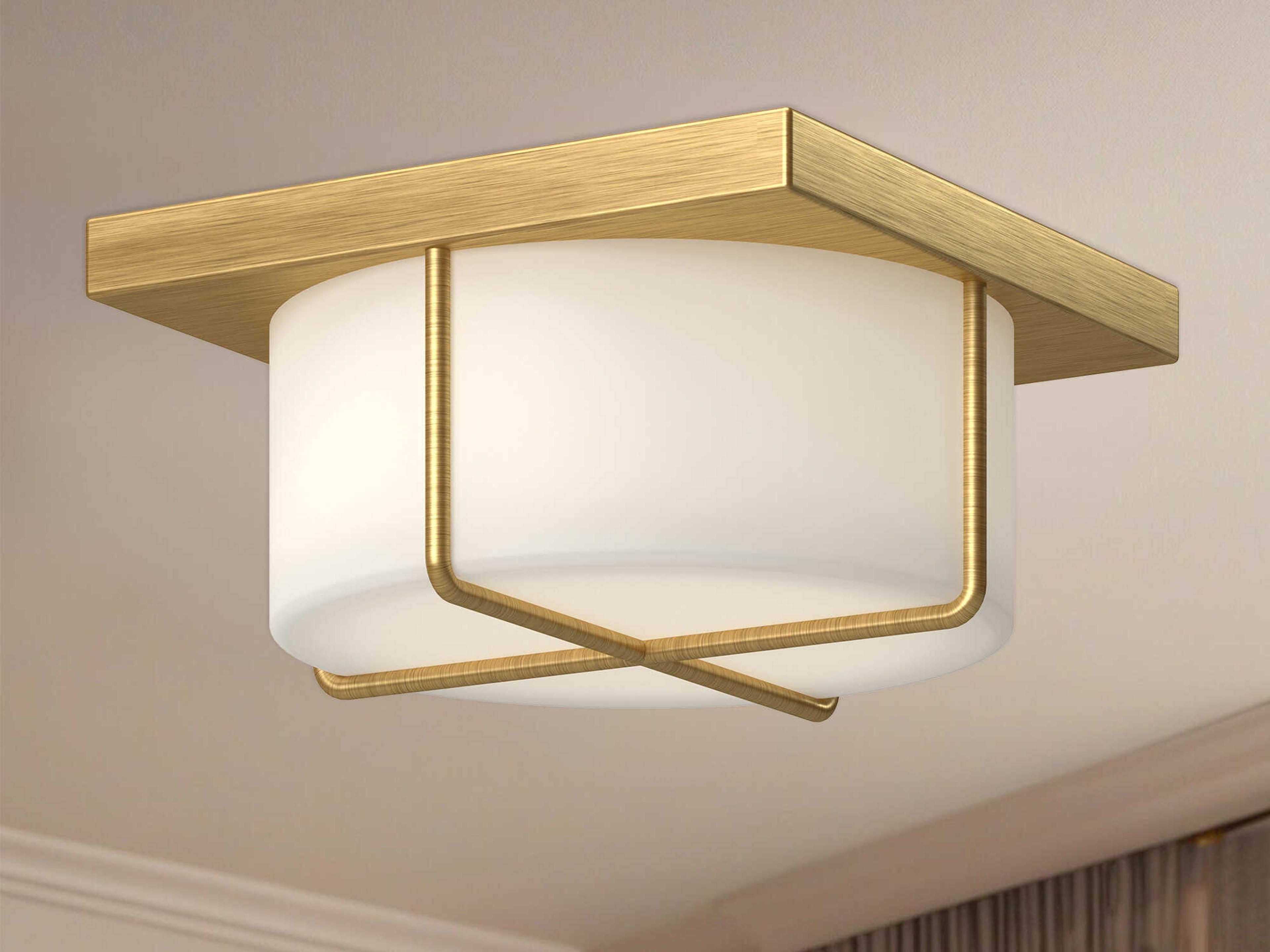 Kuzco Lighting Regalo Brushed Gold Round Flush Mount