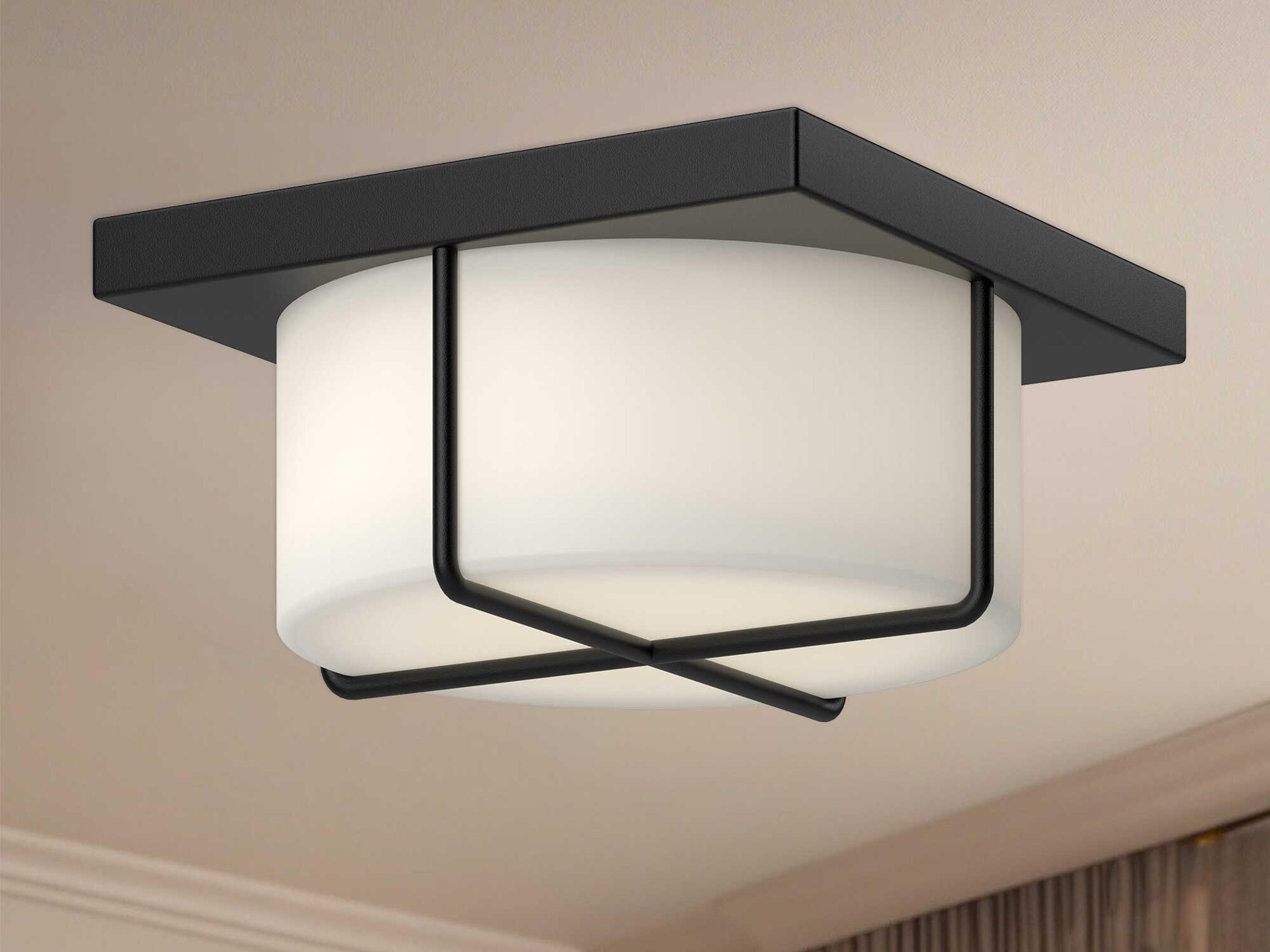 Kuzco Lighting Regalo Black Round Flush Mount