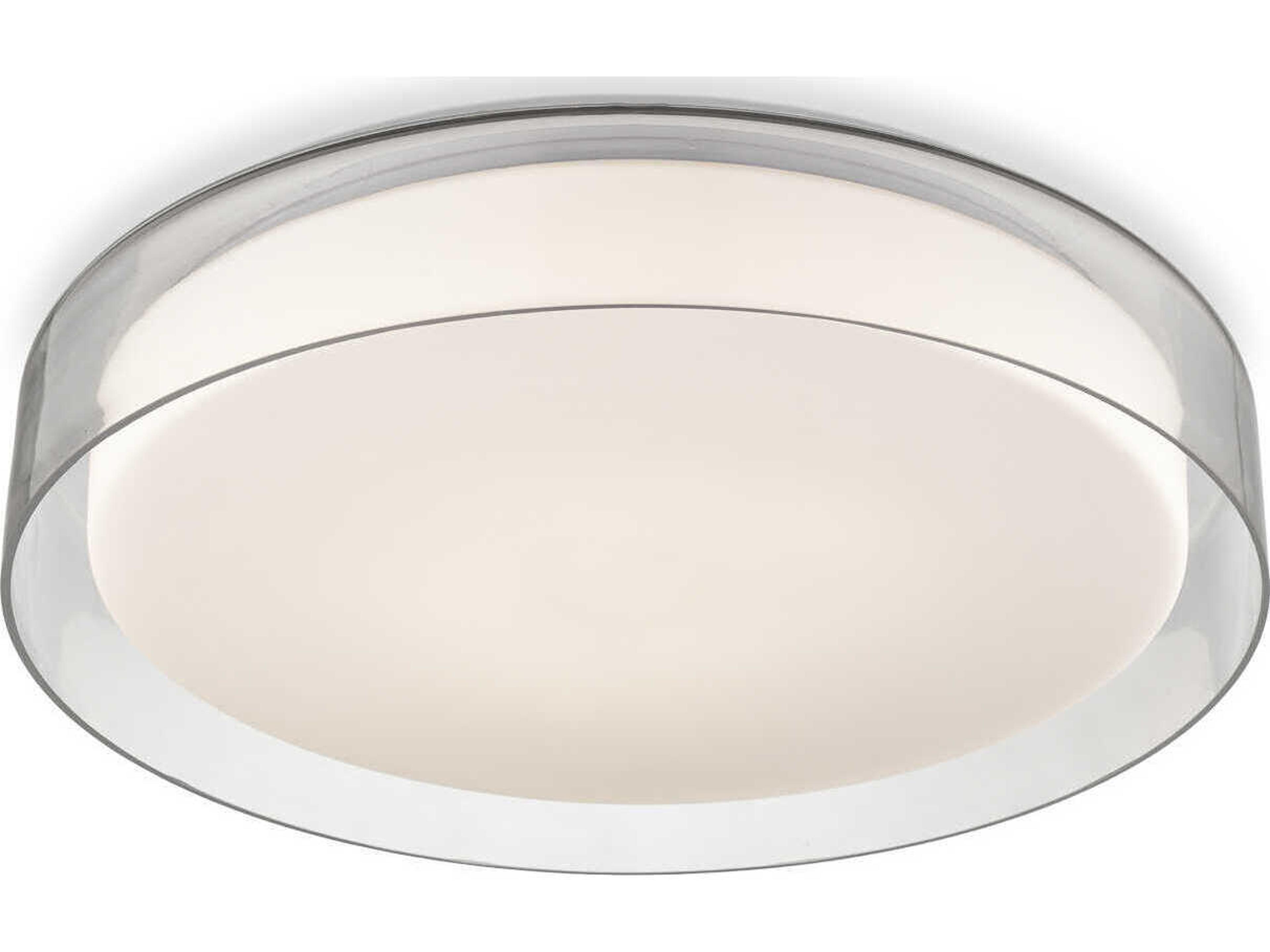 Aston Clear Round Flush Mount
