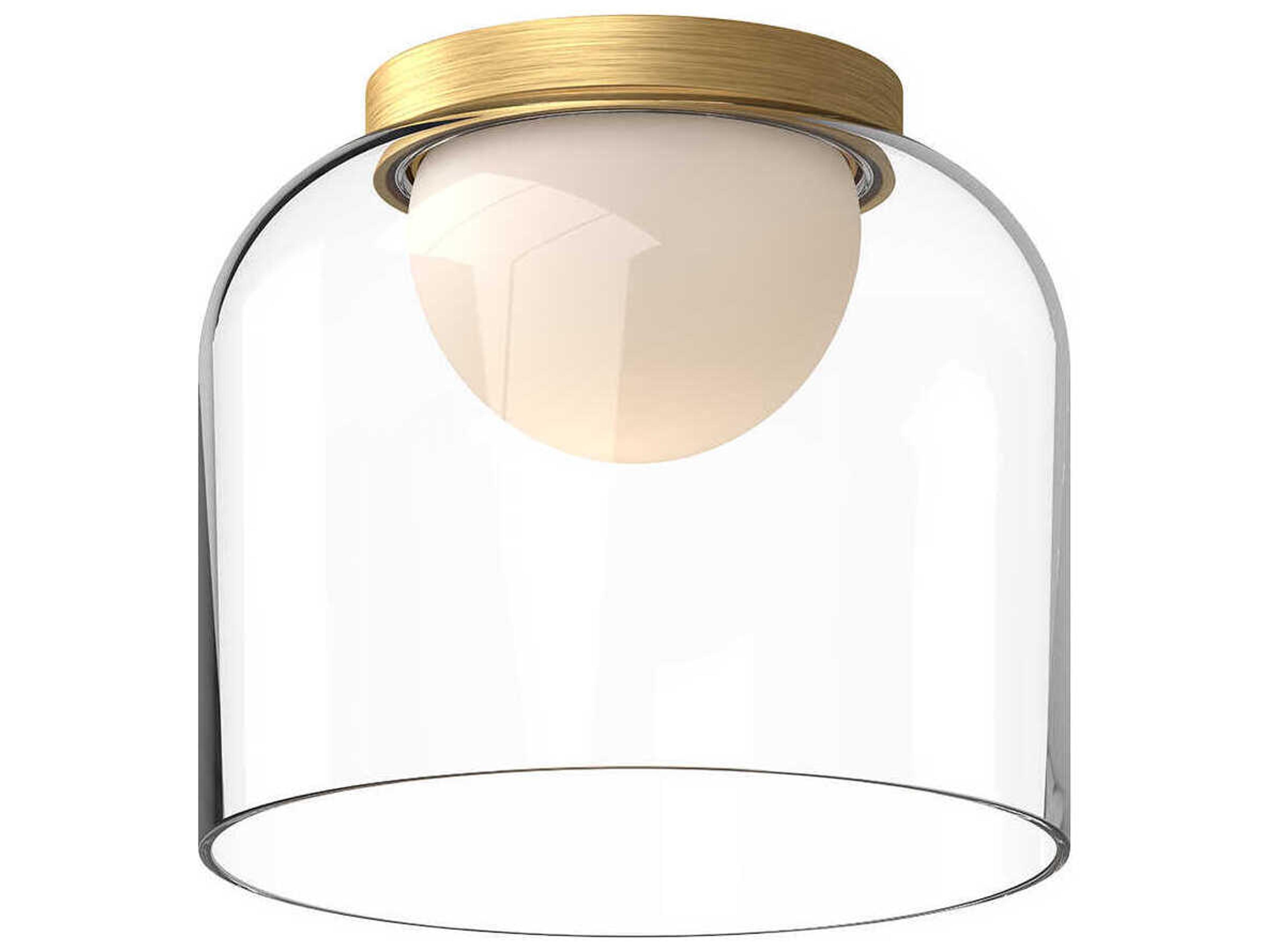 Cedar Brushed Gold Dome Flush Mount