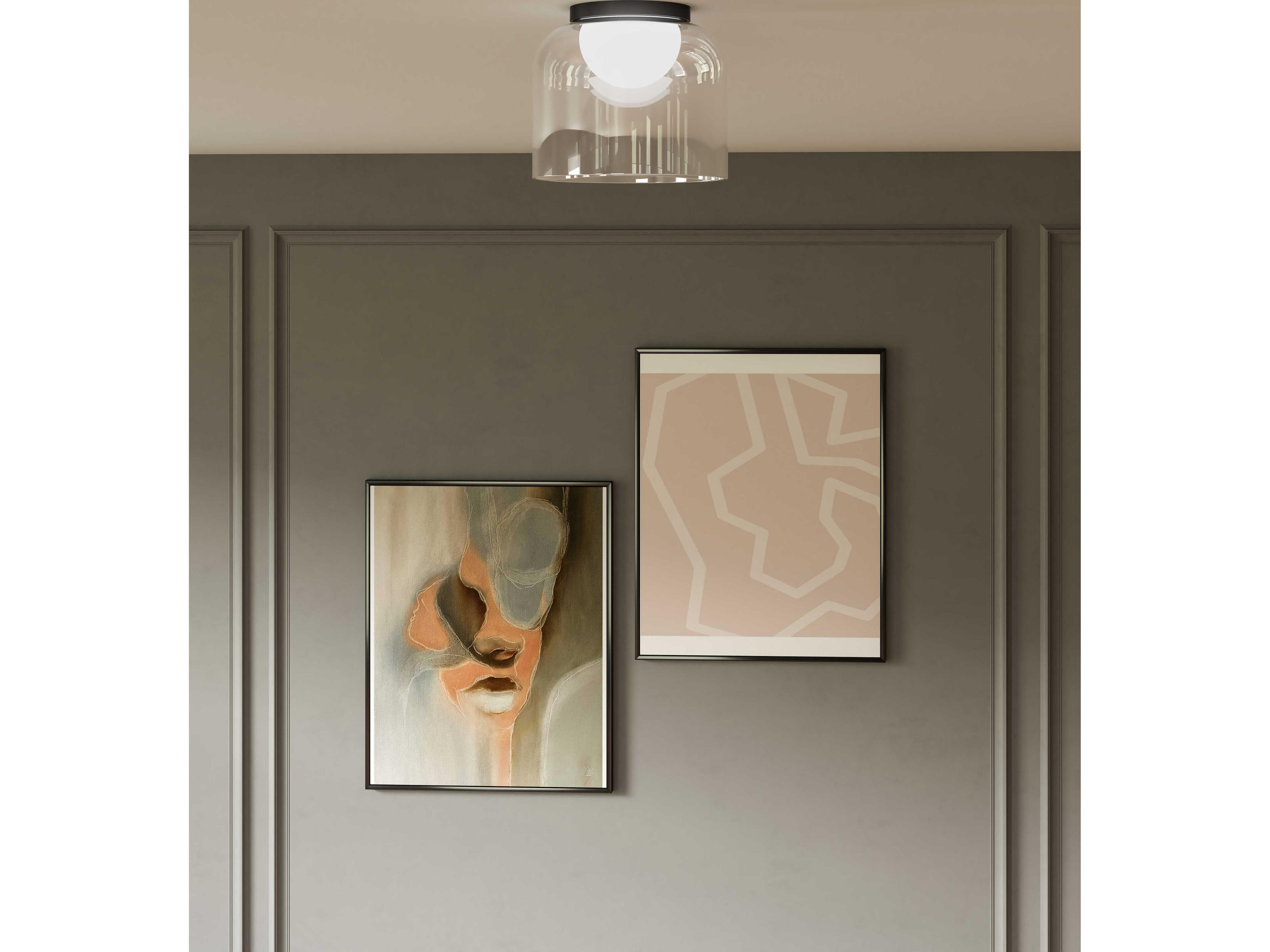 Kuzco Lighting Cedar Black Dome Flush Mount