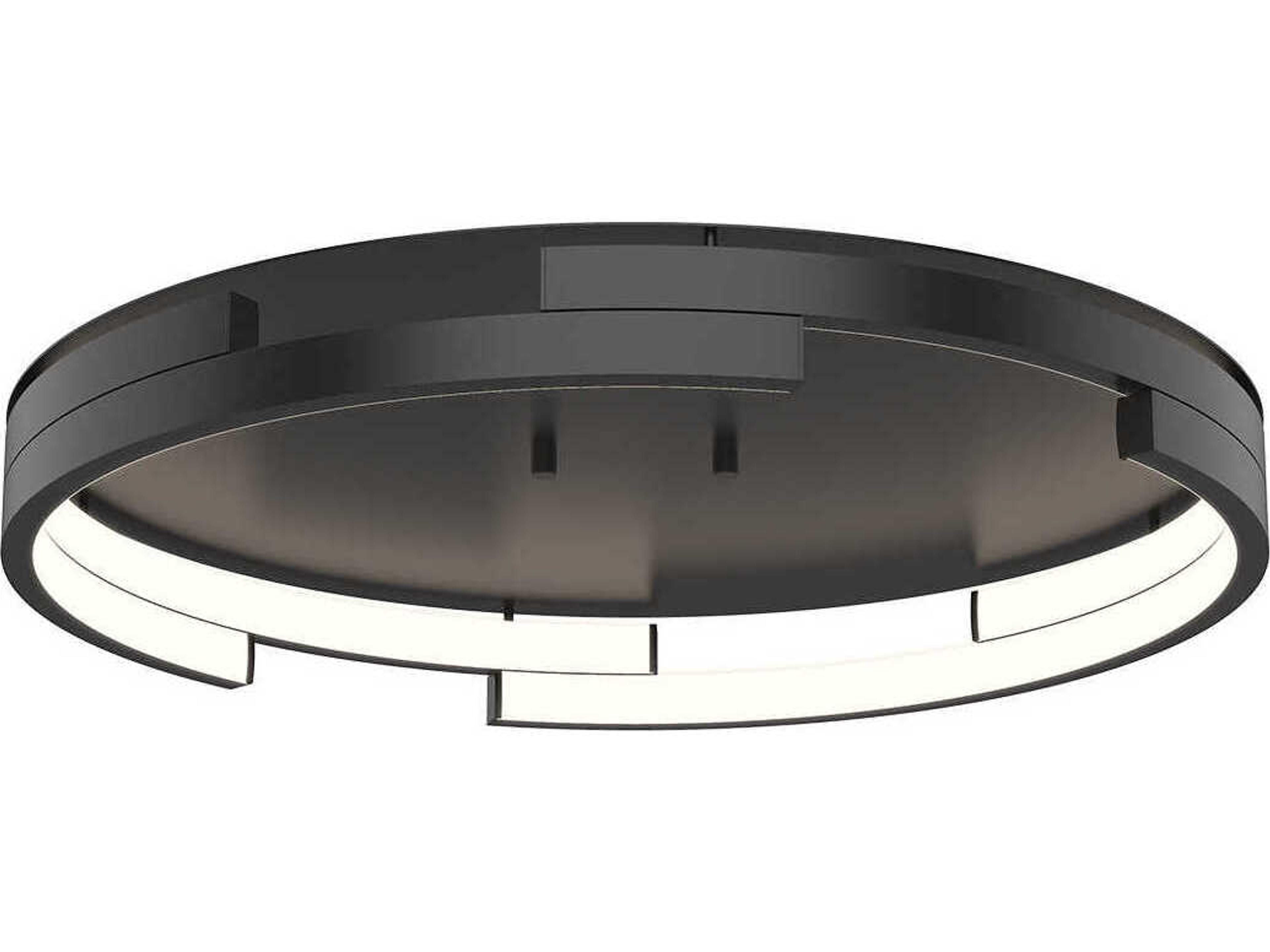 Anello Minor Black Round Flush Mount