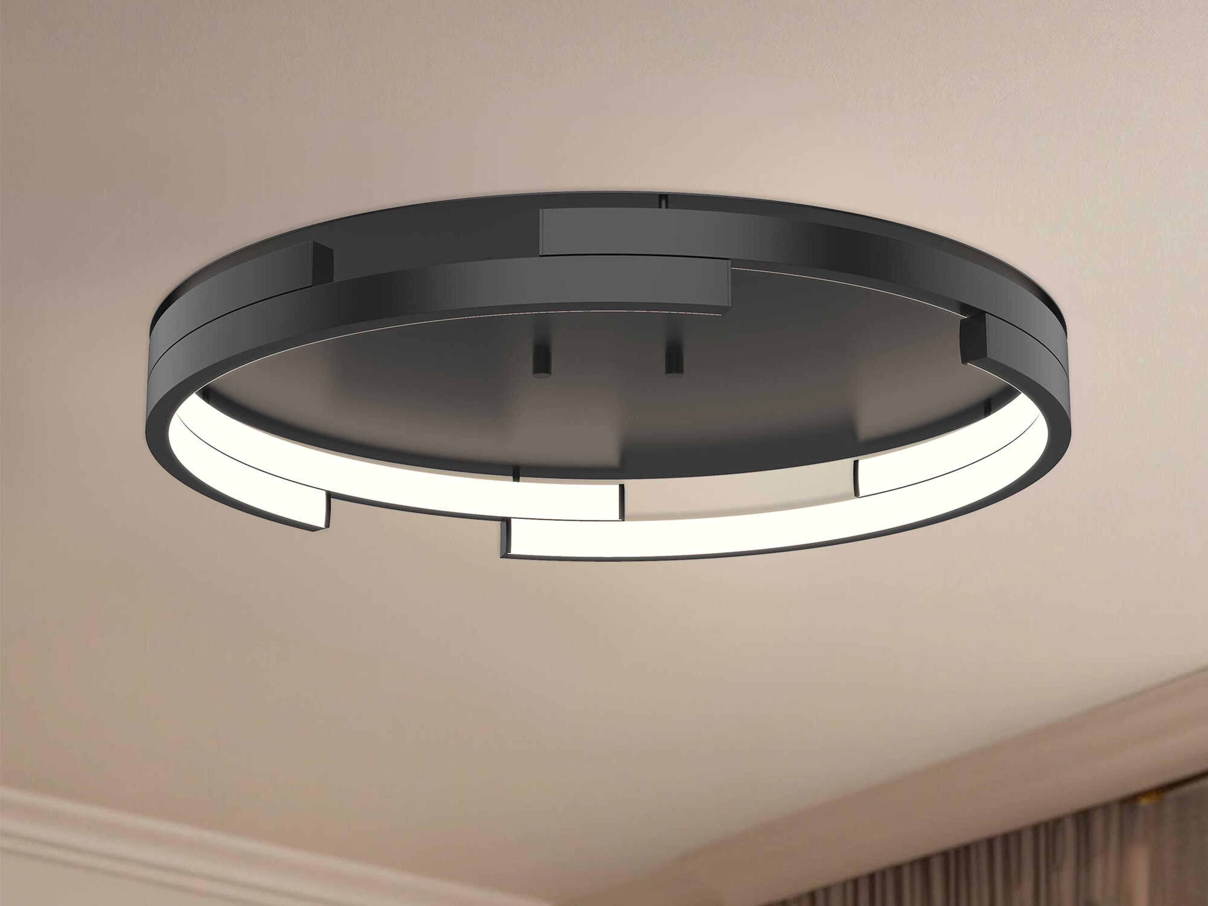 Kuzco Lighting Anello Minor Black Round Flush Mount