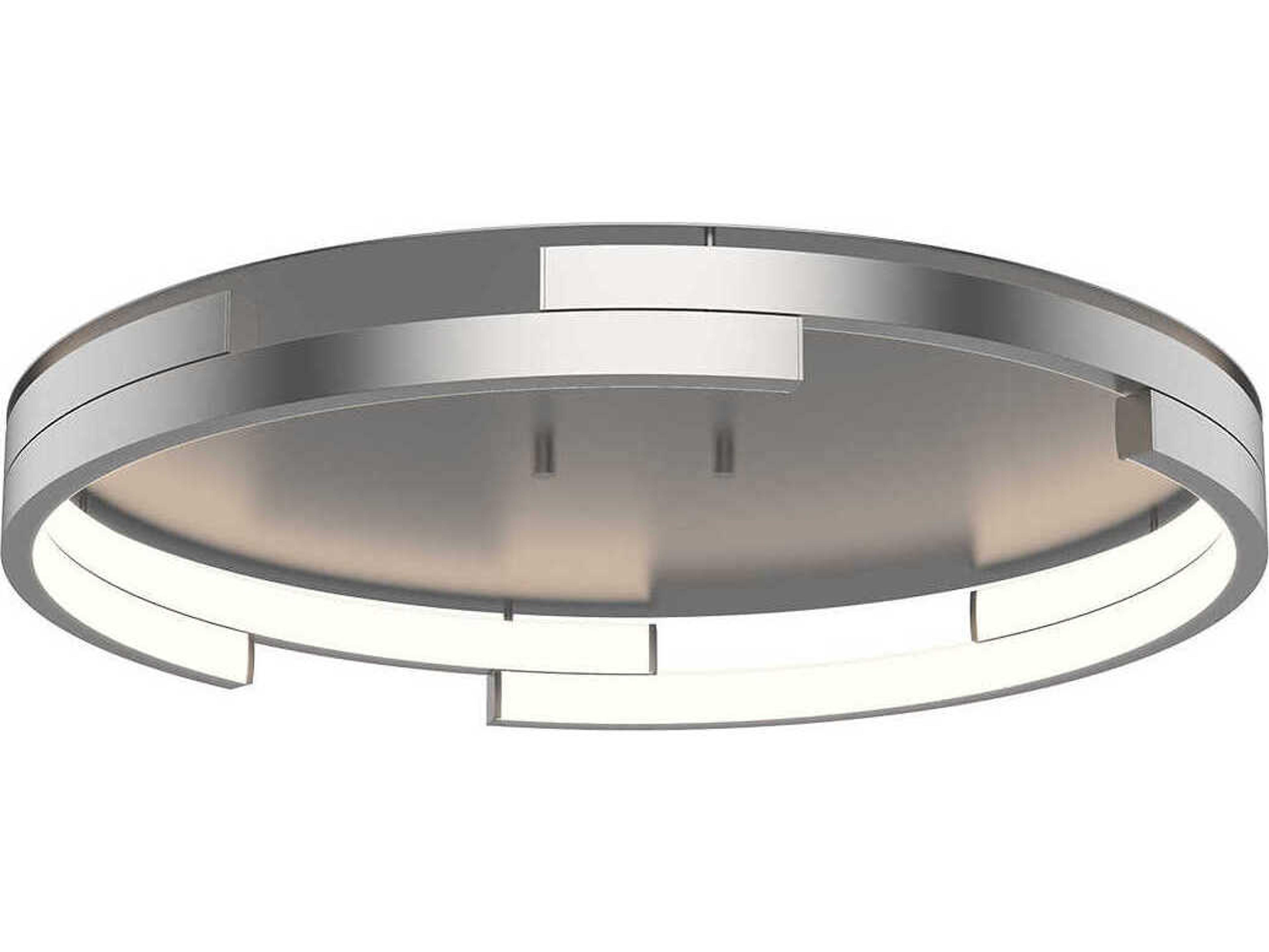 Anello Minor Brushed Nickel Round Flush Mount
