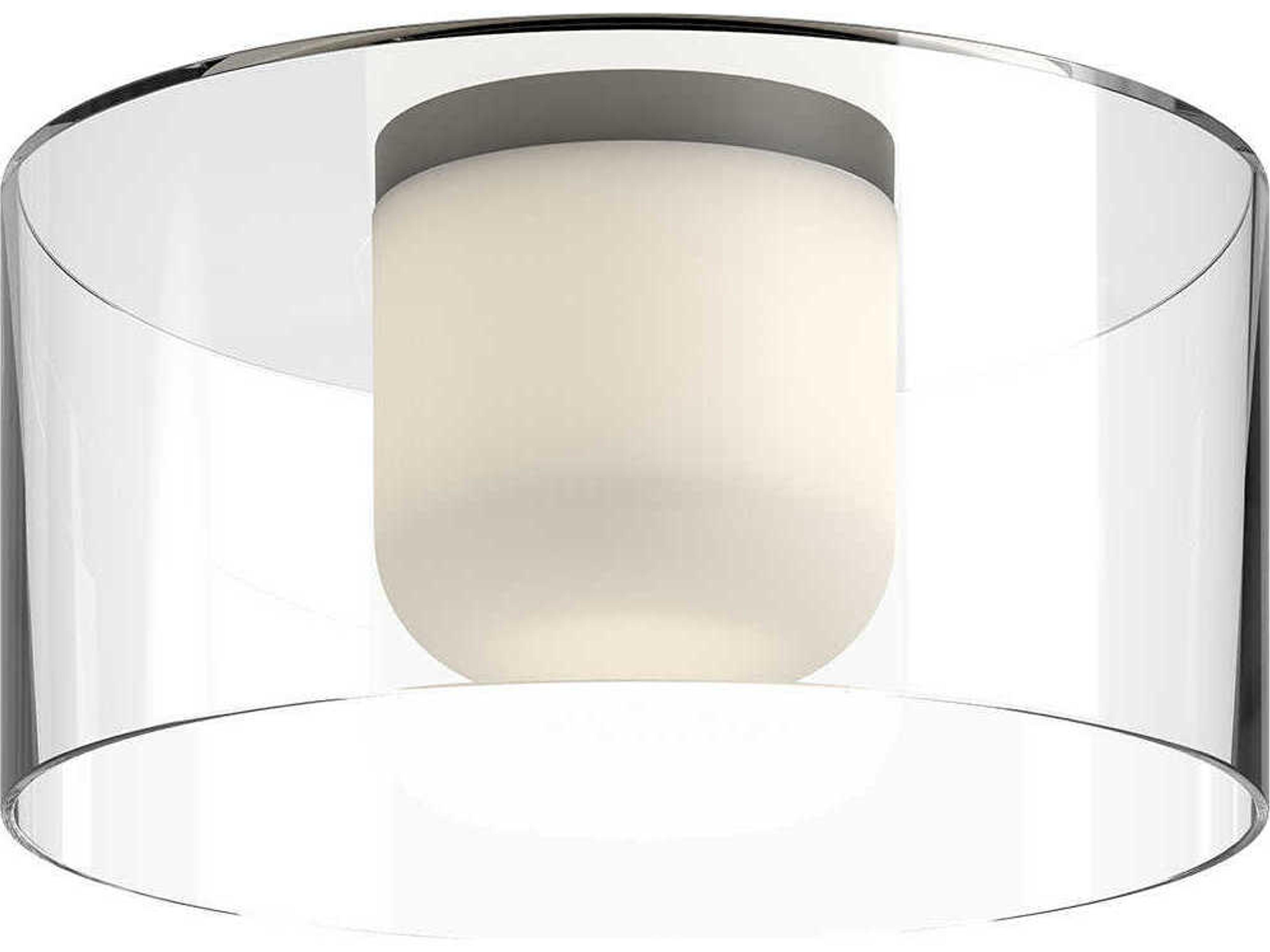 Birch Black Drum Flush Mount