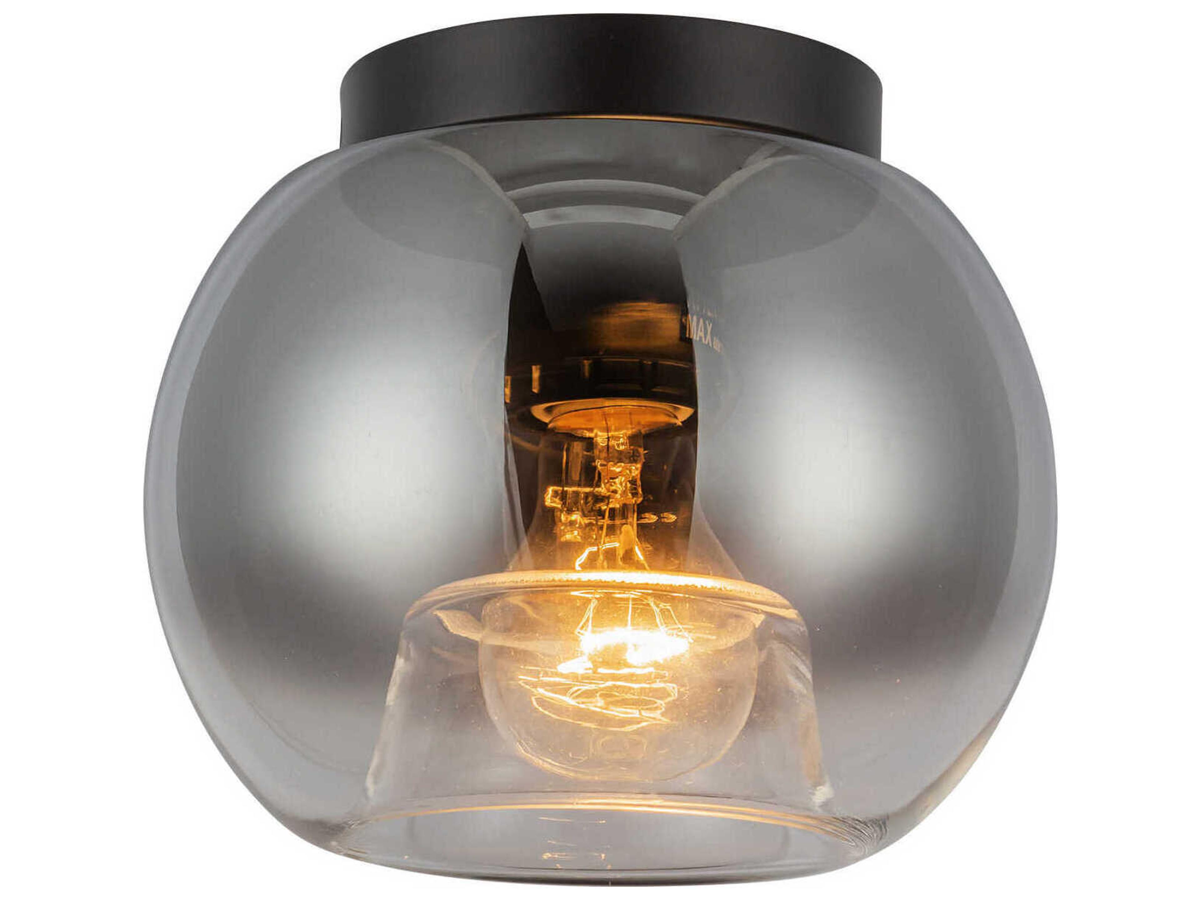 Kuzco Lighting Samar 1-Light Black Globe Flush Mount
