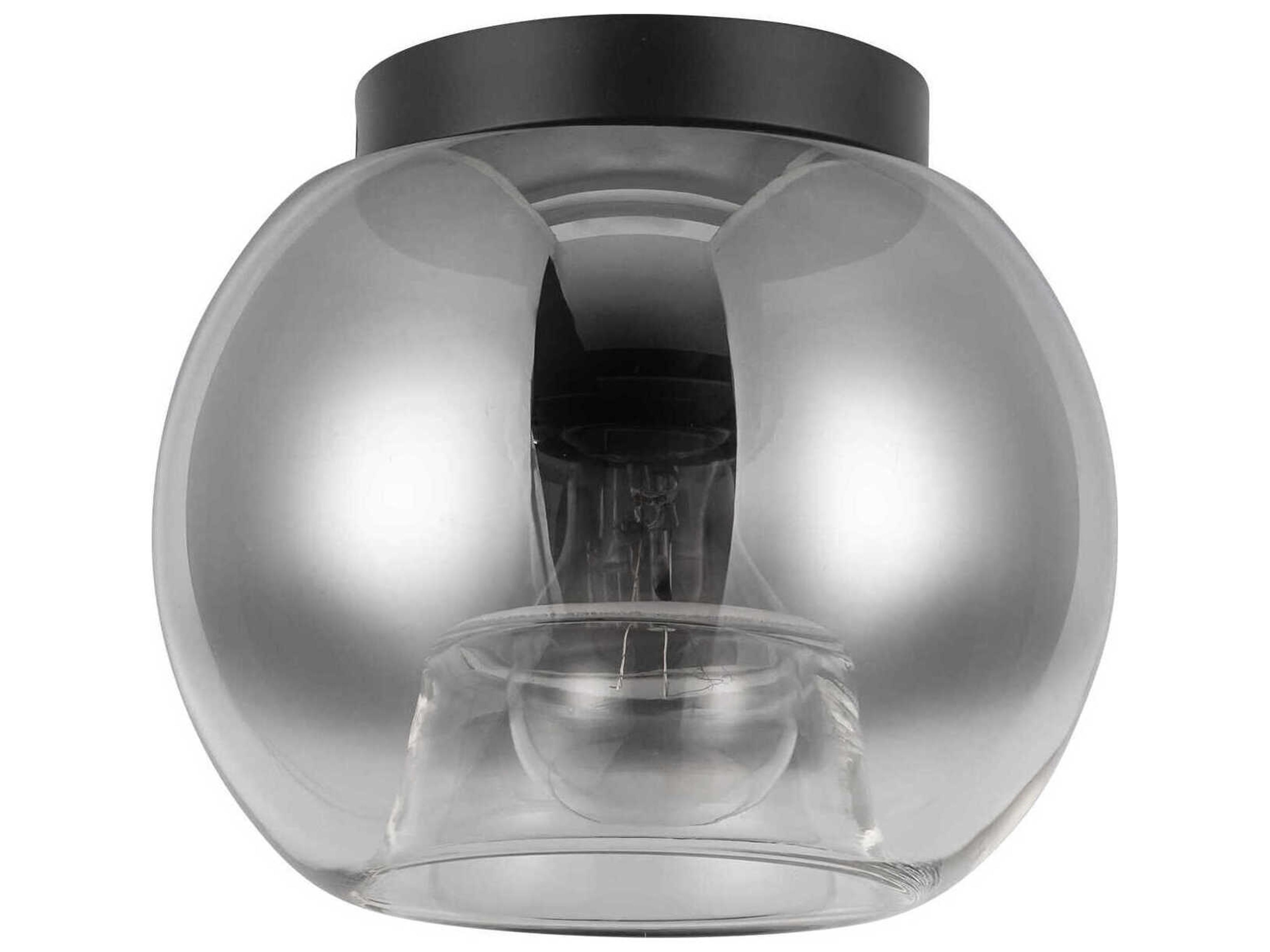 Kuzco Lighting Samar 1-Light Black Globe Flush Mount