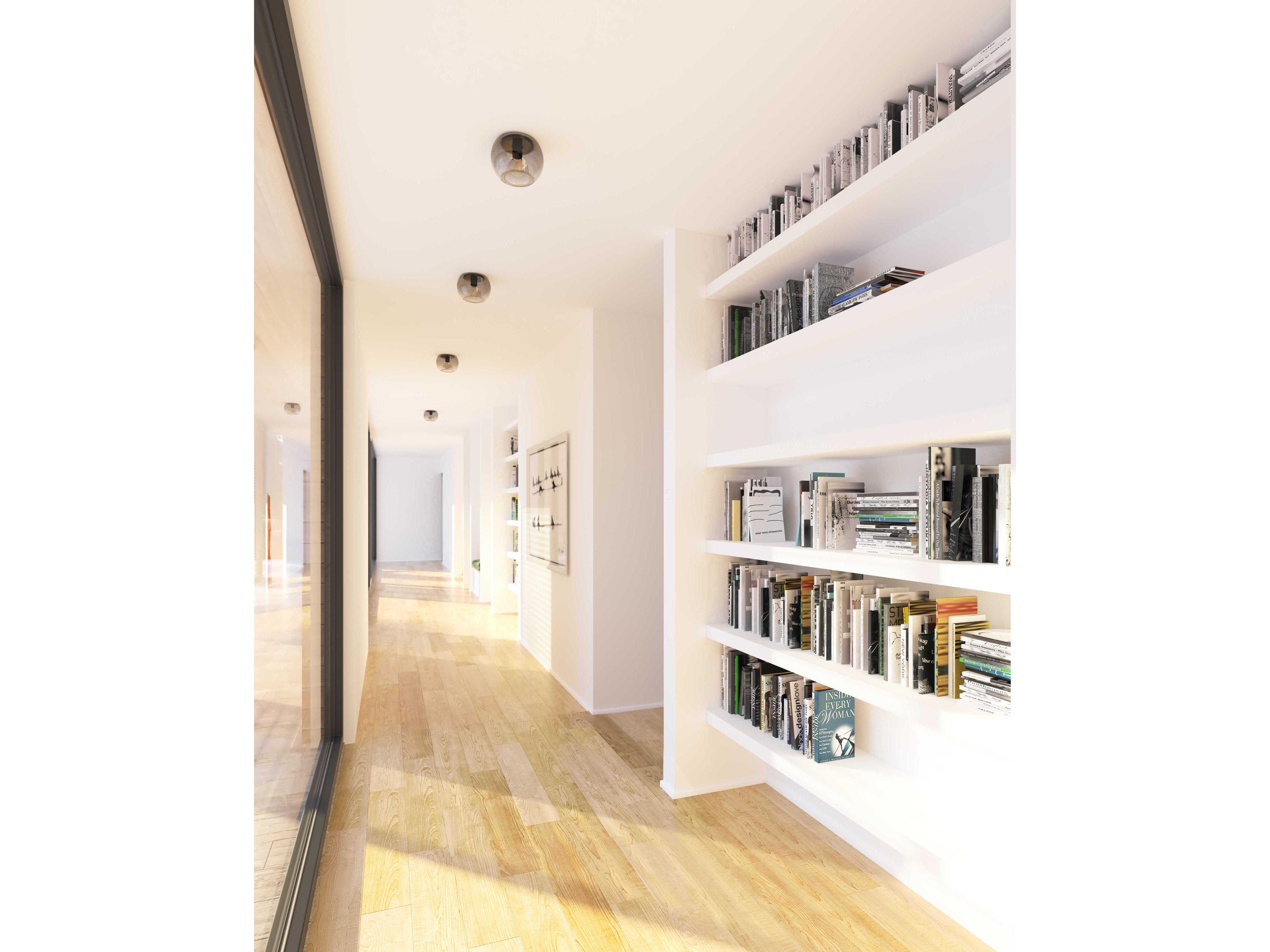 Kuzco Lighting Samar 1-Light Black Globe Flush Mount