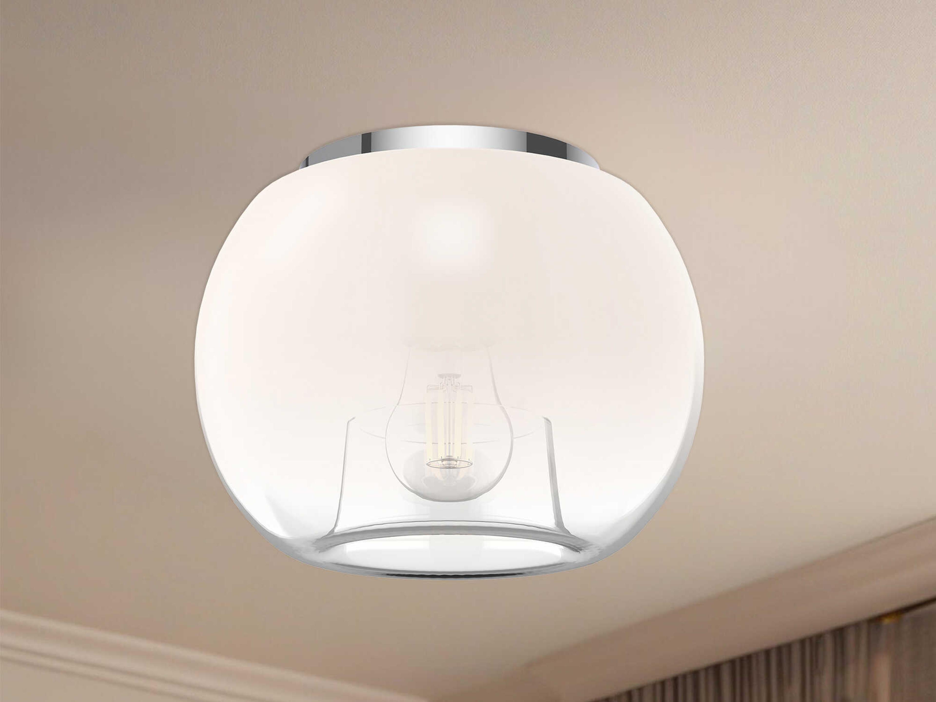 Kuzco Lighting Samar 1-Light Chrome Globe Flush Mount