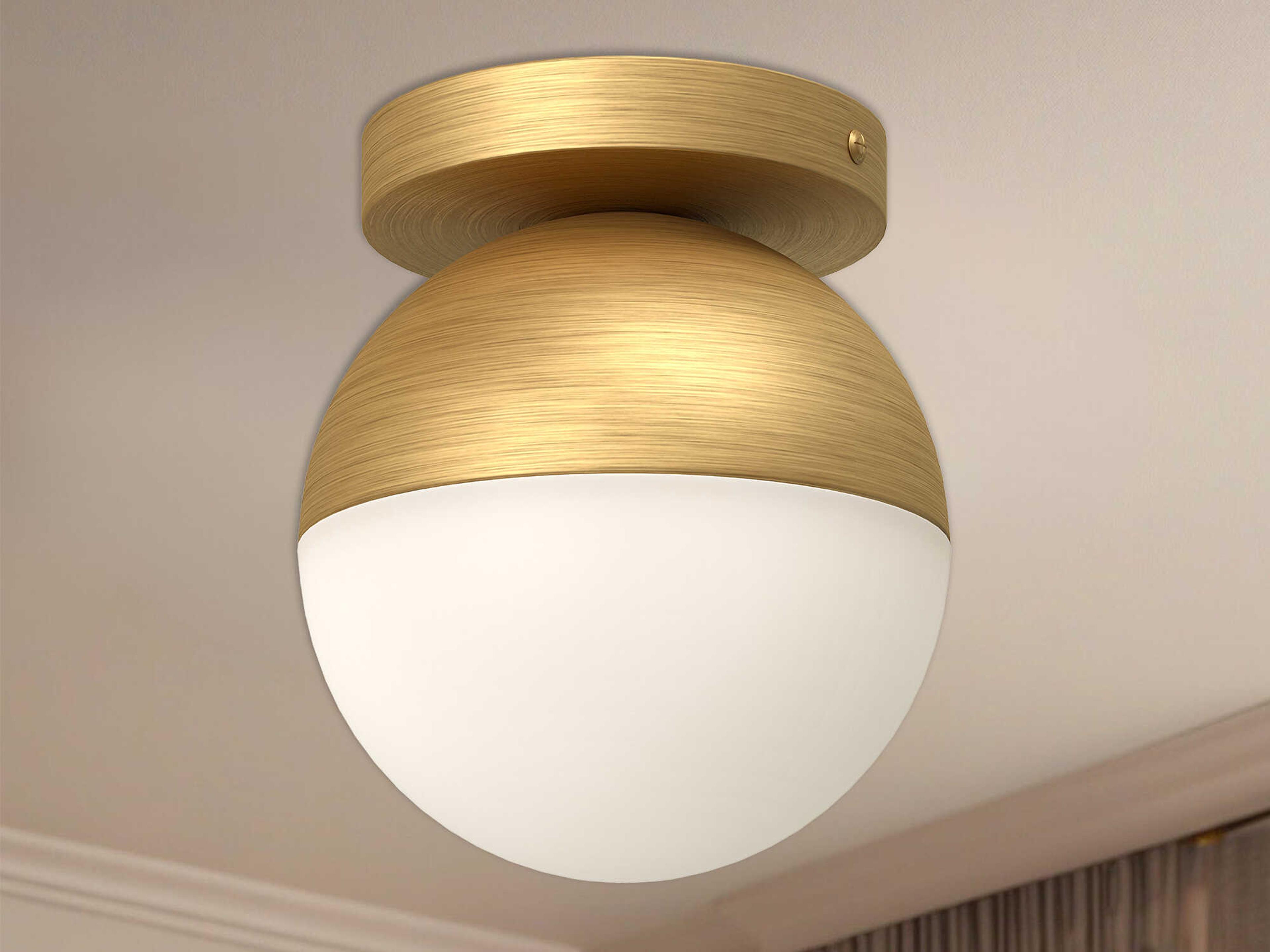 Kuzco Lighting Monae 1-Light Brushed Gold Globe Flush Mount