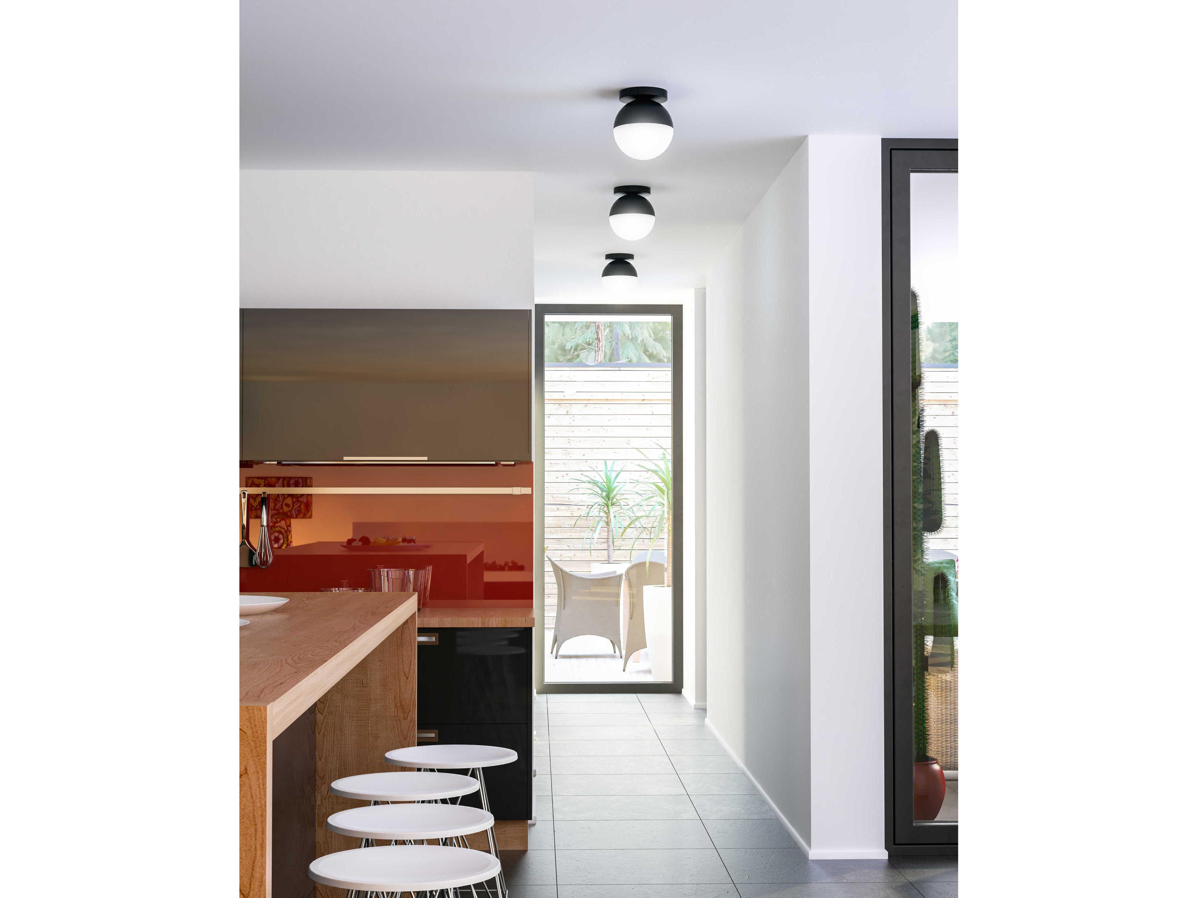 Kuzco Lighting Monae 1-Light Black Globe Flush Mount