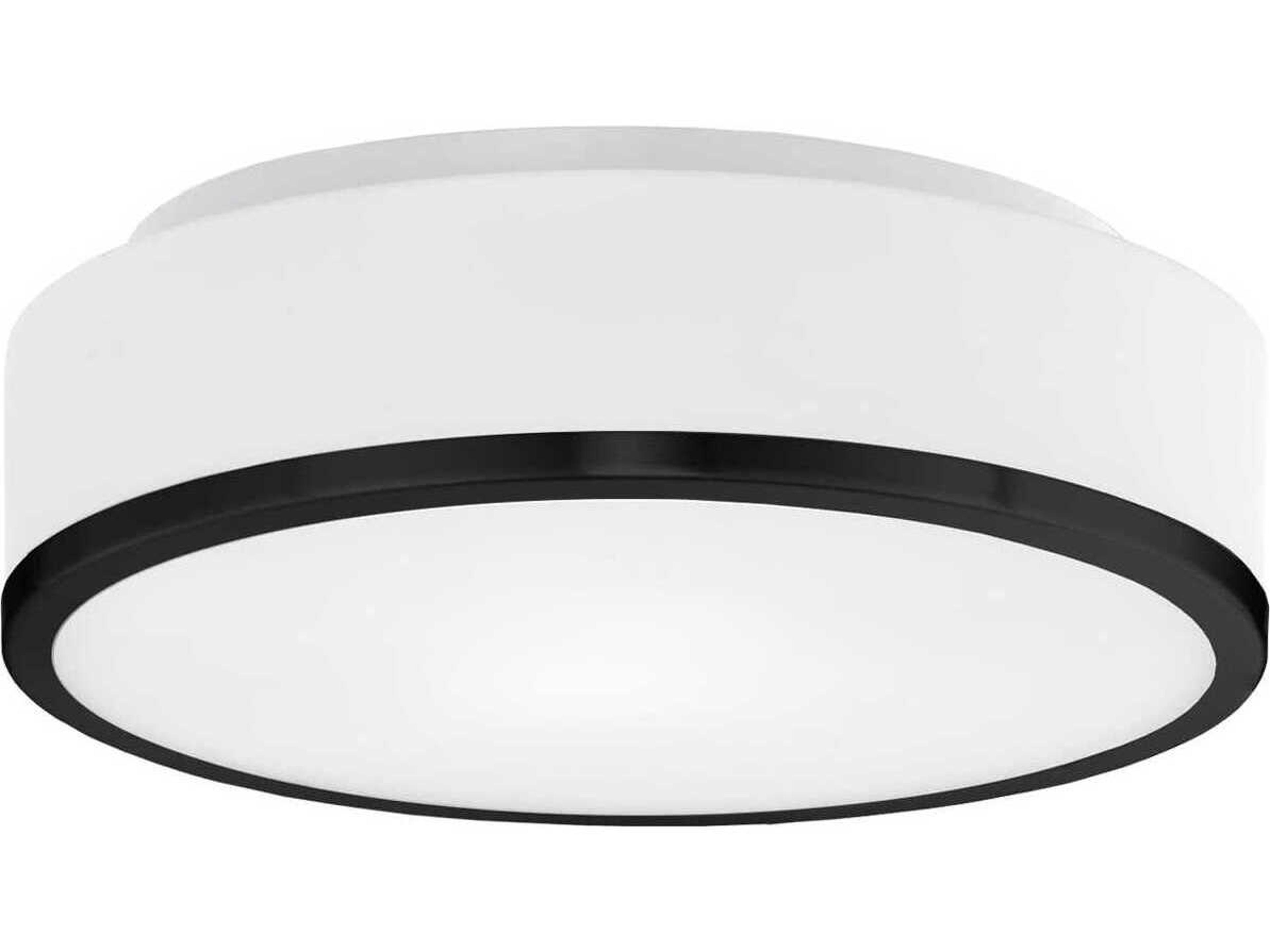 Charlie Black Round Flush Mount