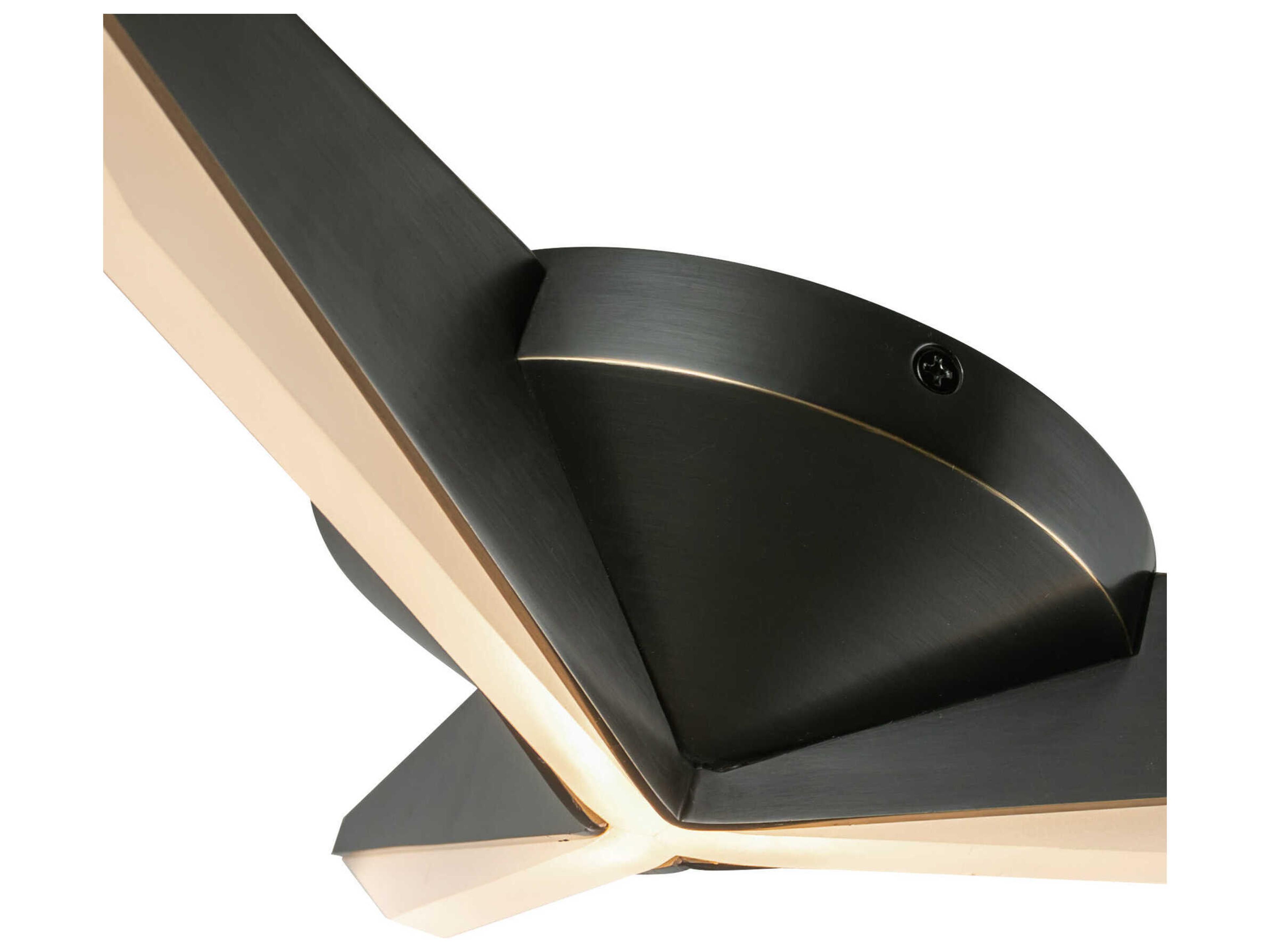 Kuzco Lighting Tachi Urban Bronze Black Geometric Flush Mount