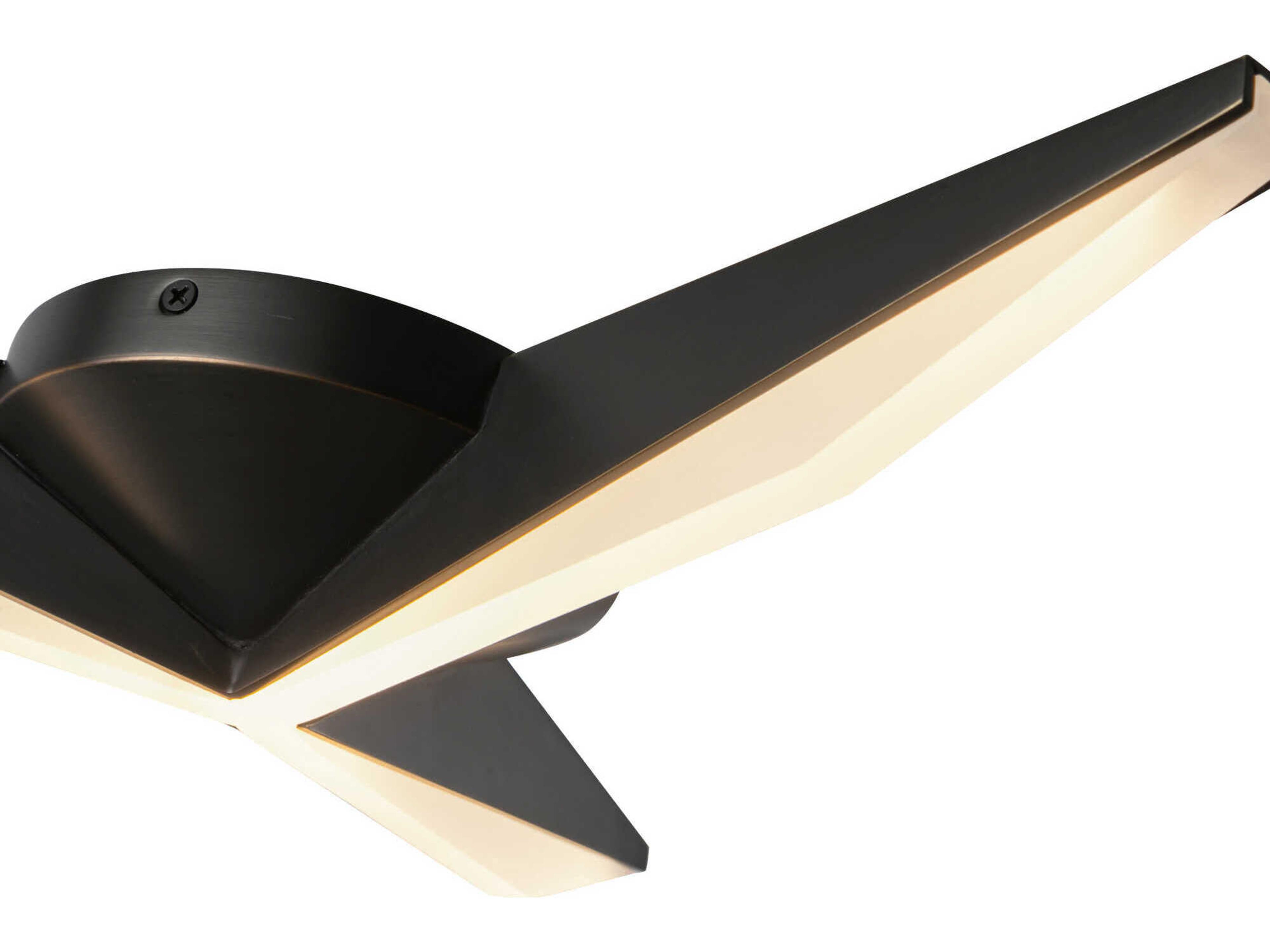 Kuzco Lighting Tachi Urban Bronze Geometric Flush Mount