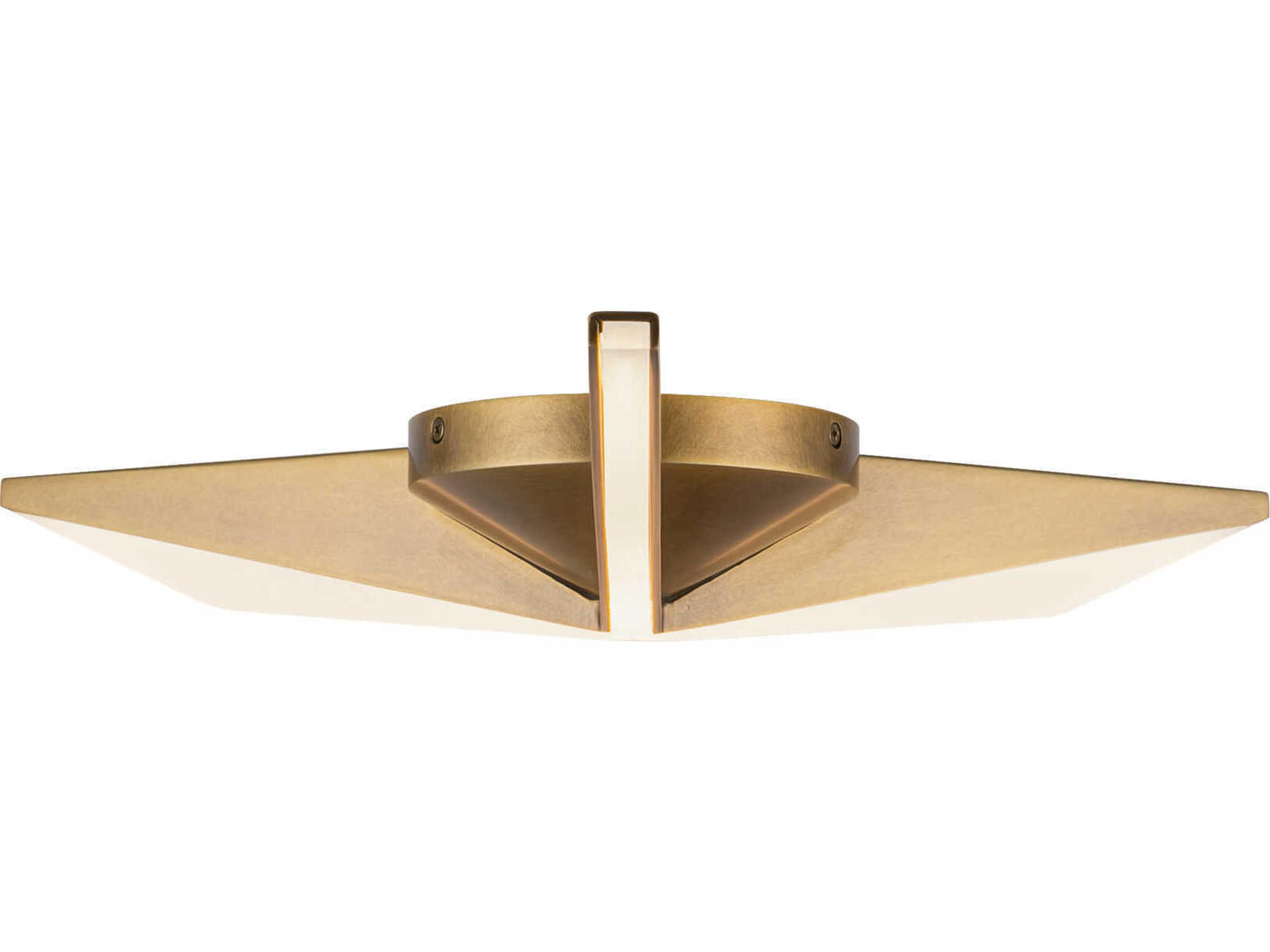 Tachi LED Flush Mount Ceiling Light in Vintage Brass