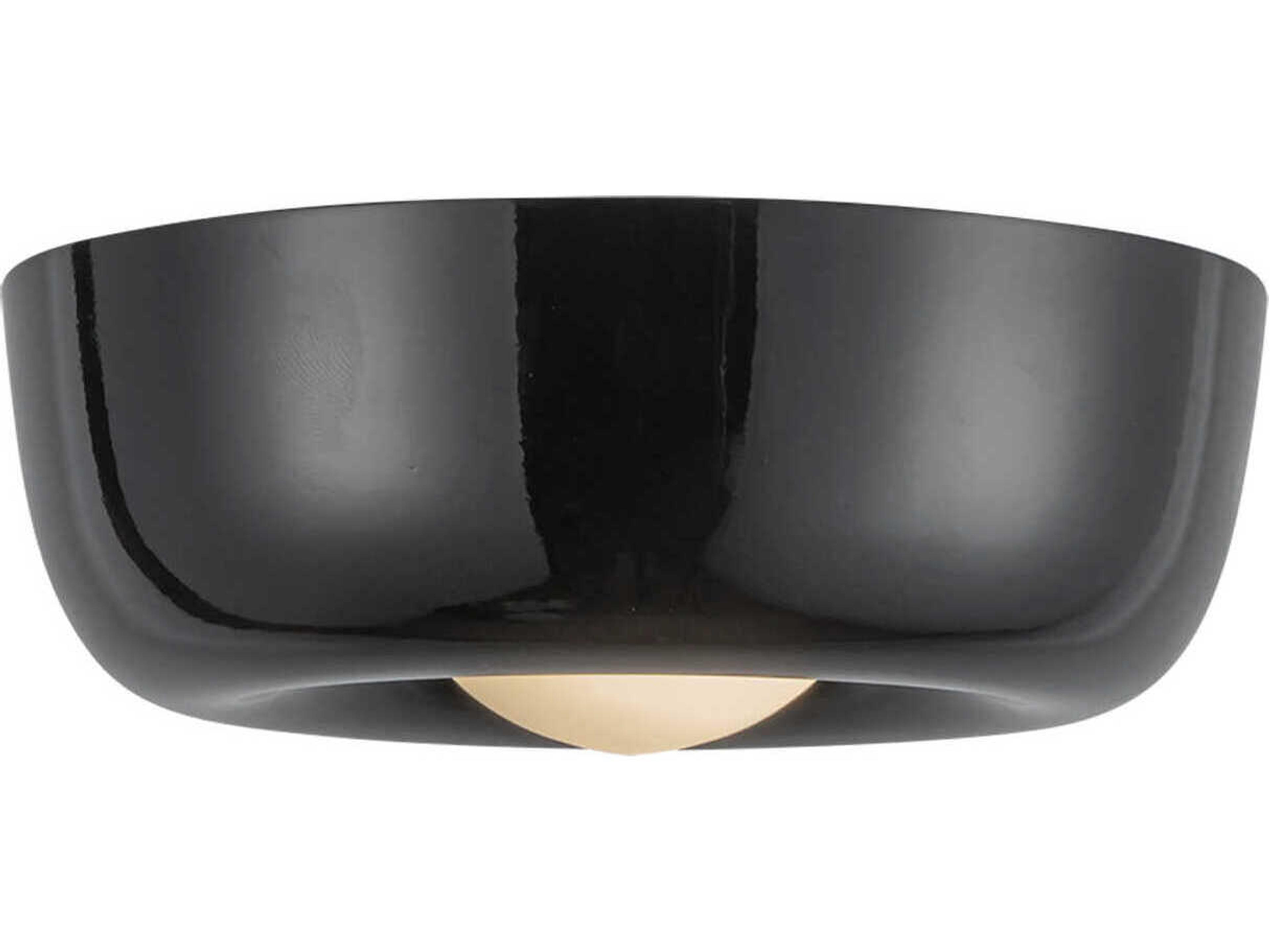 Hayden LED Flush Mount Gloss Black Modern Ceiling Light