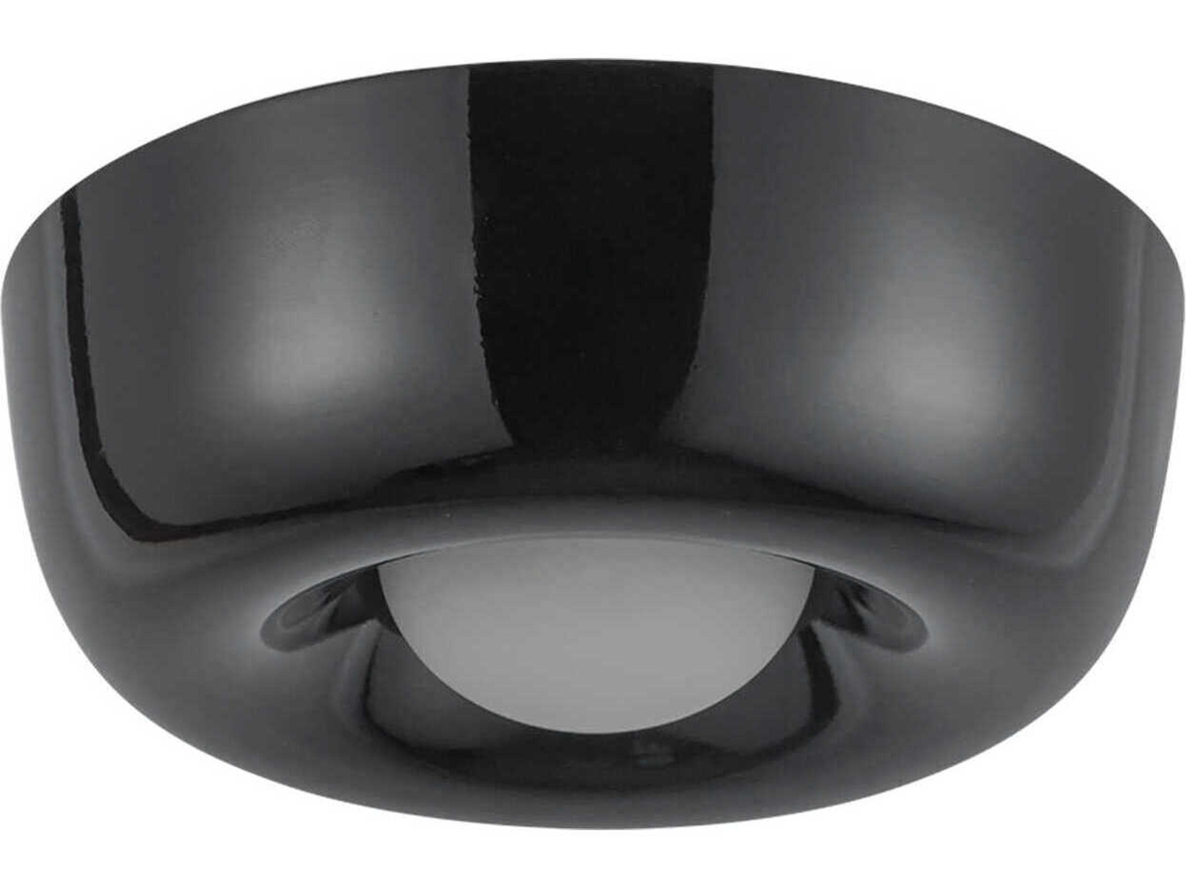 Kuzco Lighting Hayden Glossy Black Round Flush Mount
