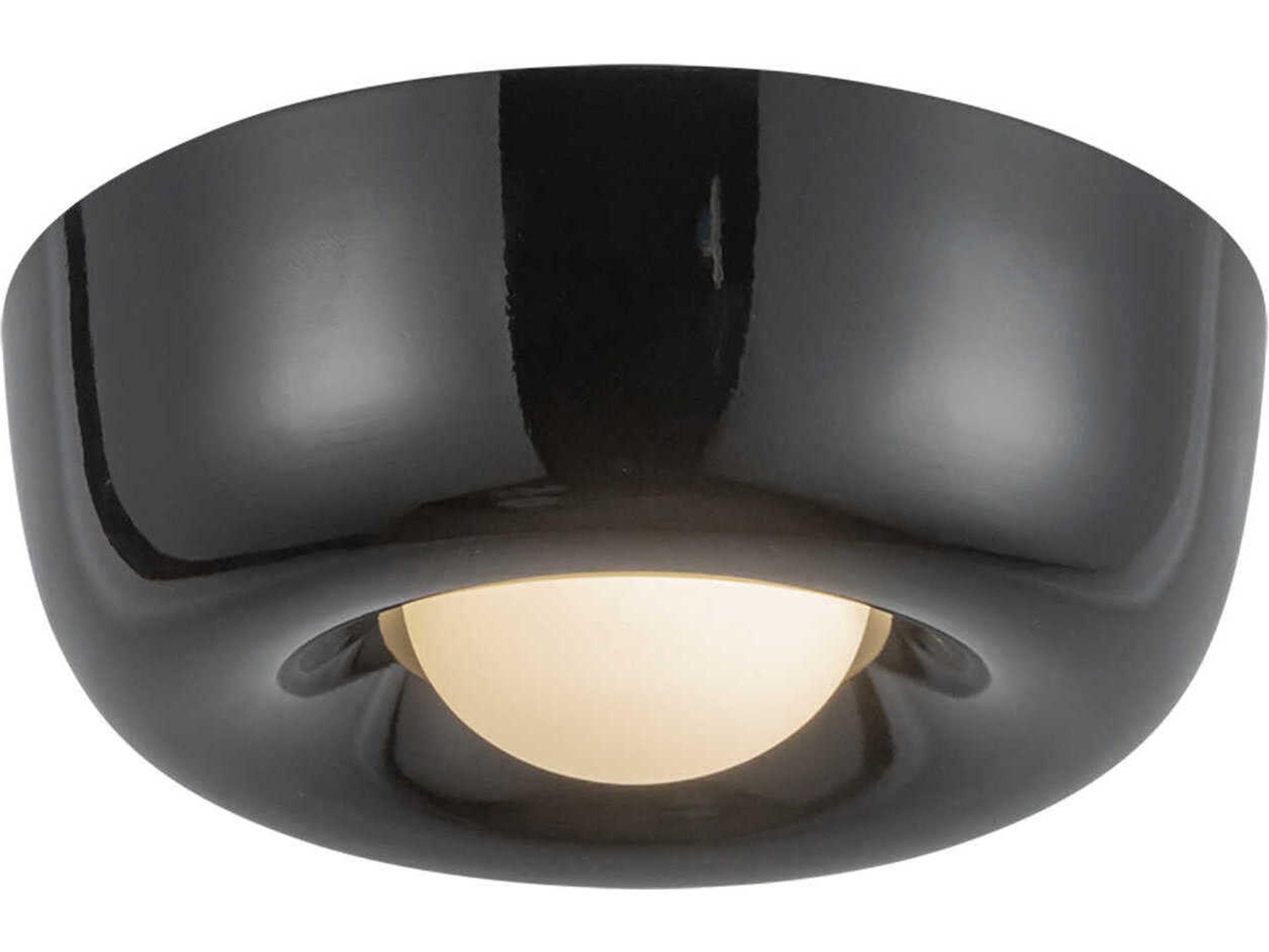 Kuzco Lighting Hayden Glossy Black Round Flush Mount
