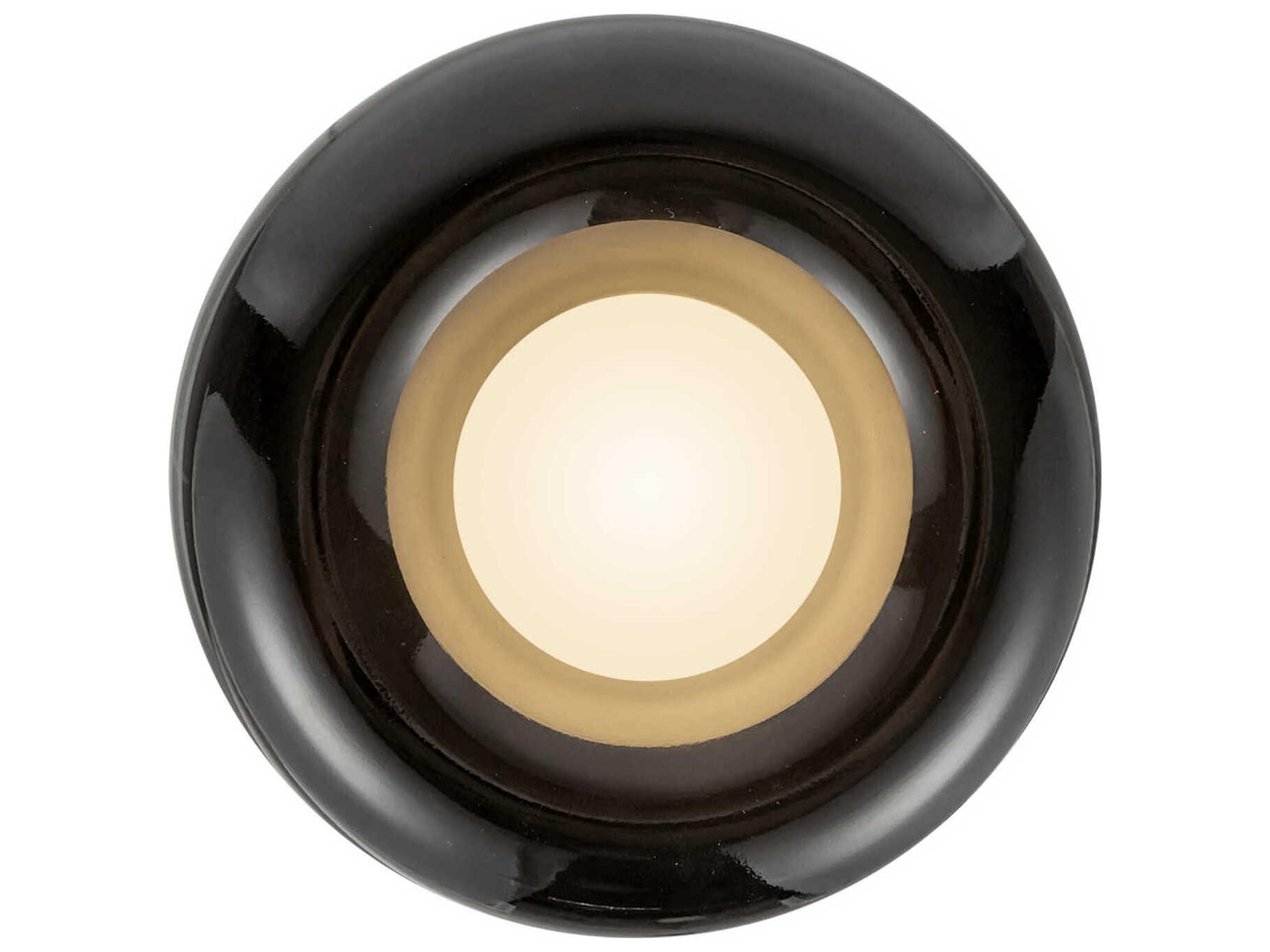 Kuzco Lighting Hayden Glossy Black Round Flush Mount