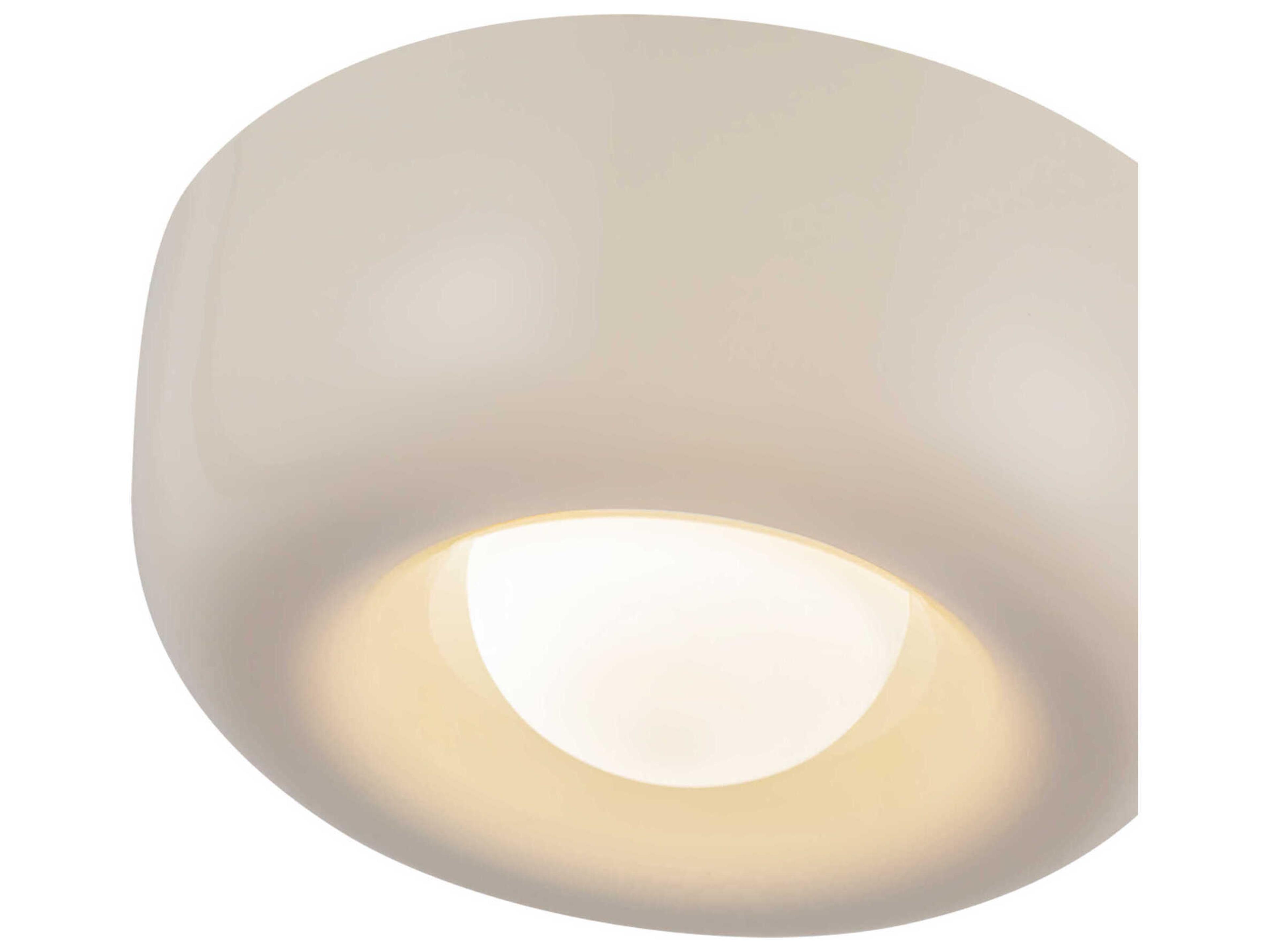 Kuzco Lighting Hayden Pearl White Round Flush Mount