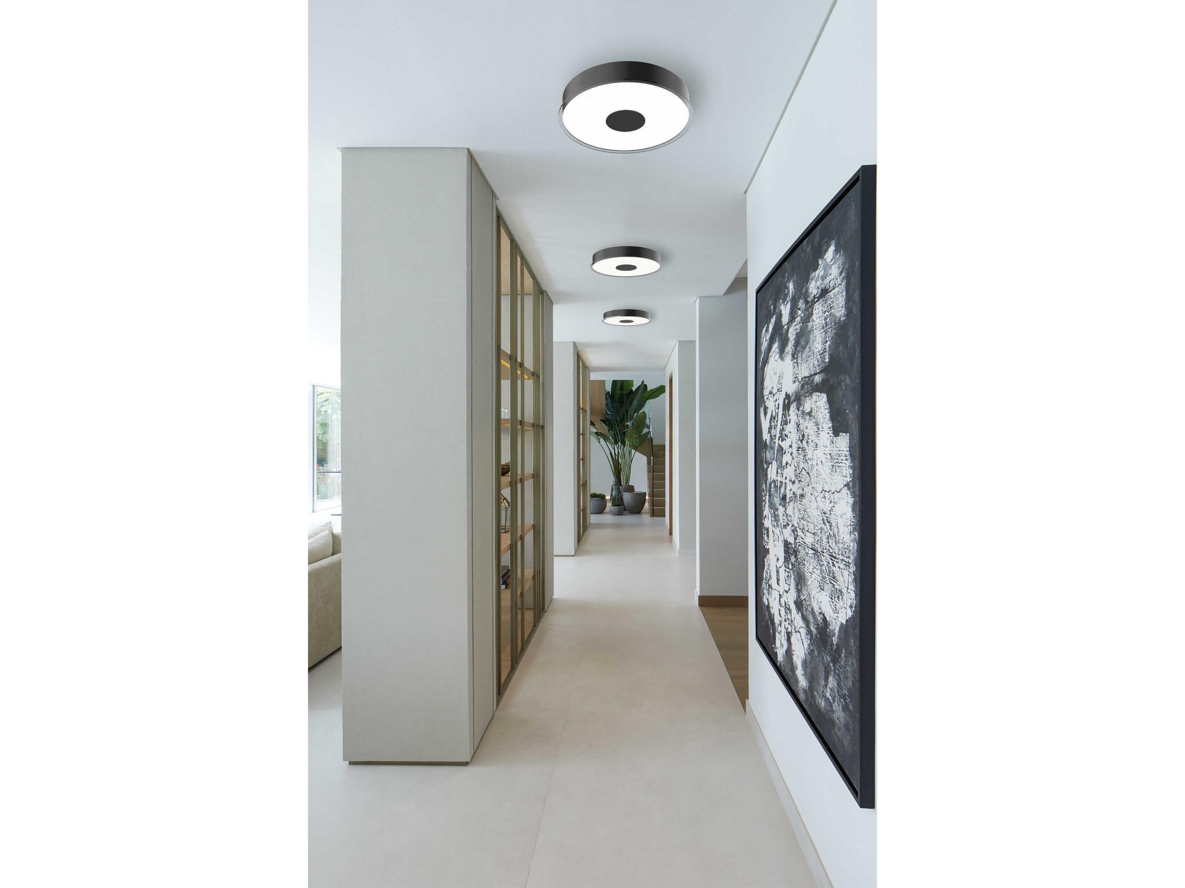 Kuzco Lighting Parker Black Round Flush Mount