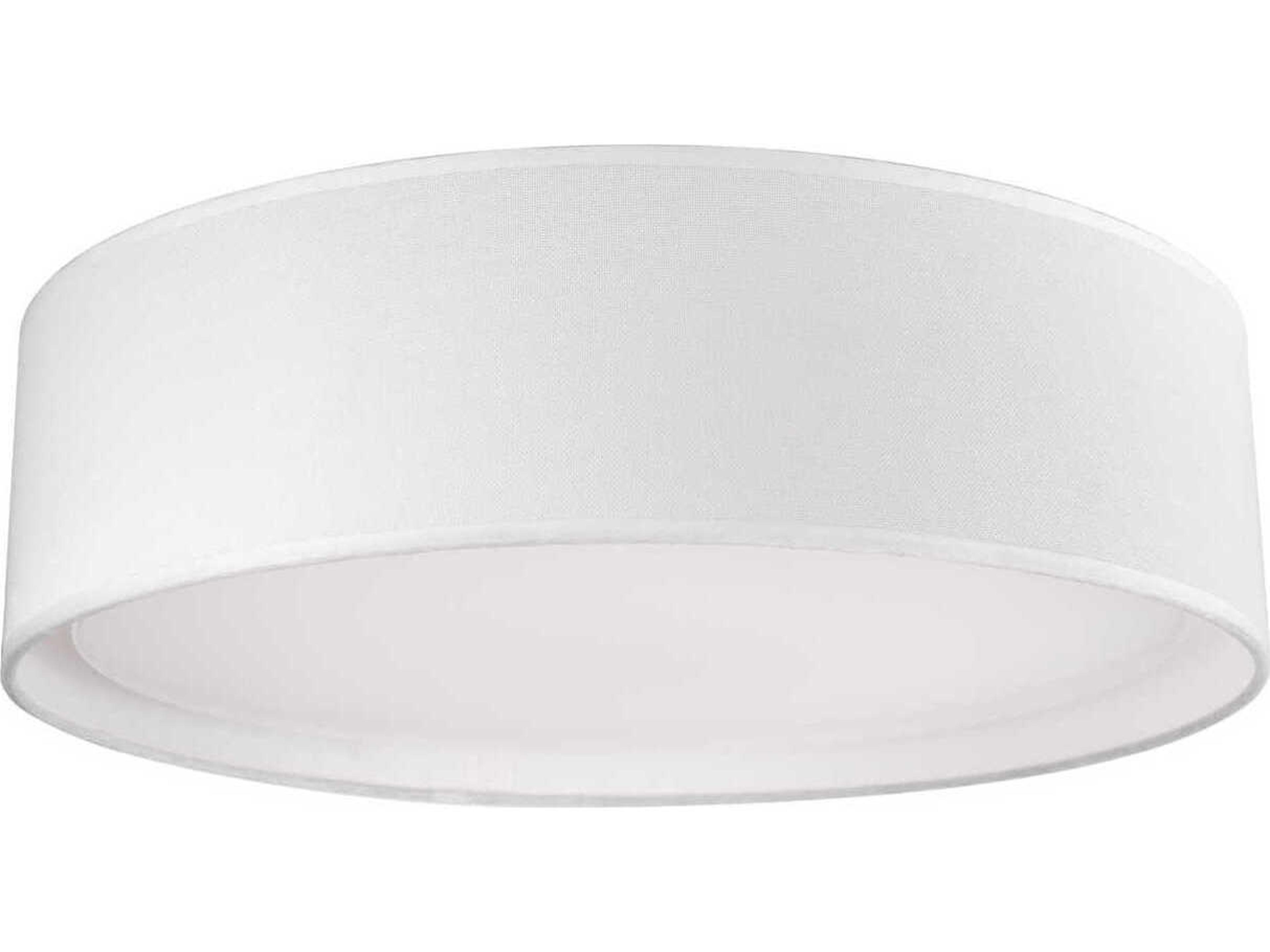 Dalton White Drum Flush Mount