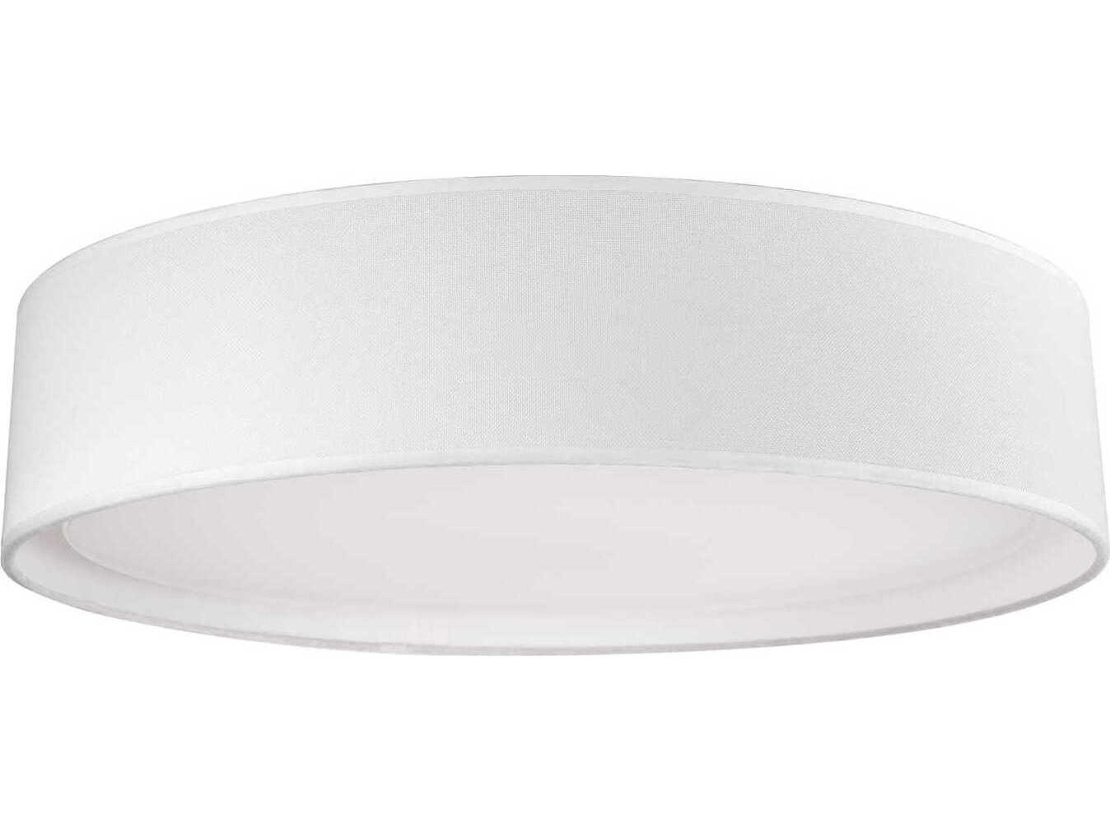 Dalton White Drum Flush Mount