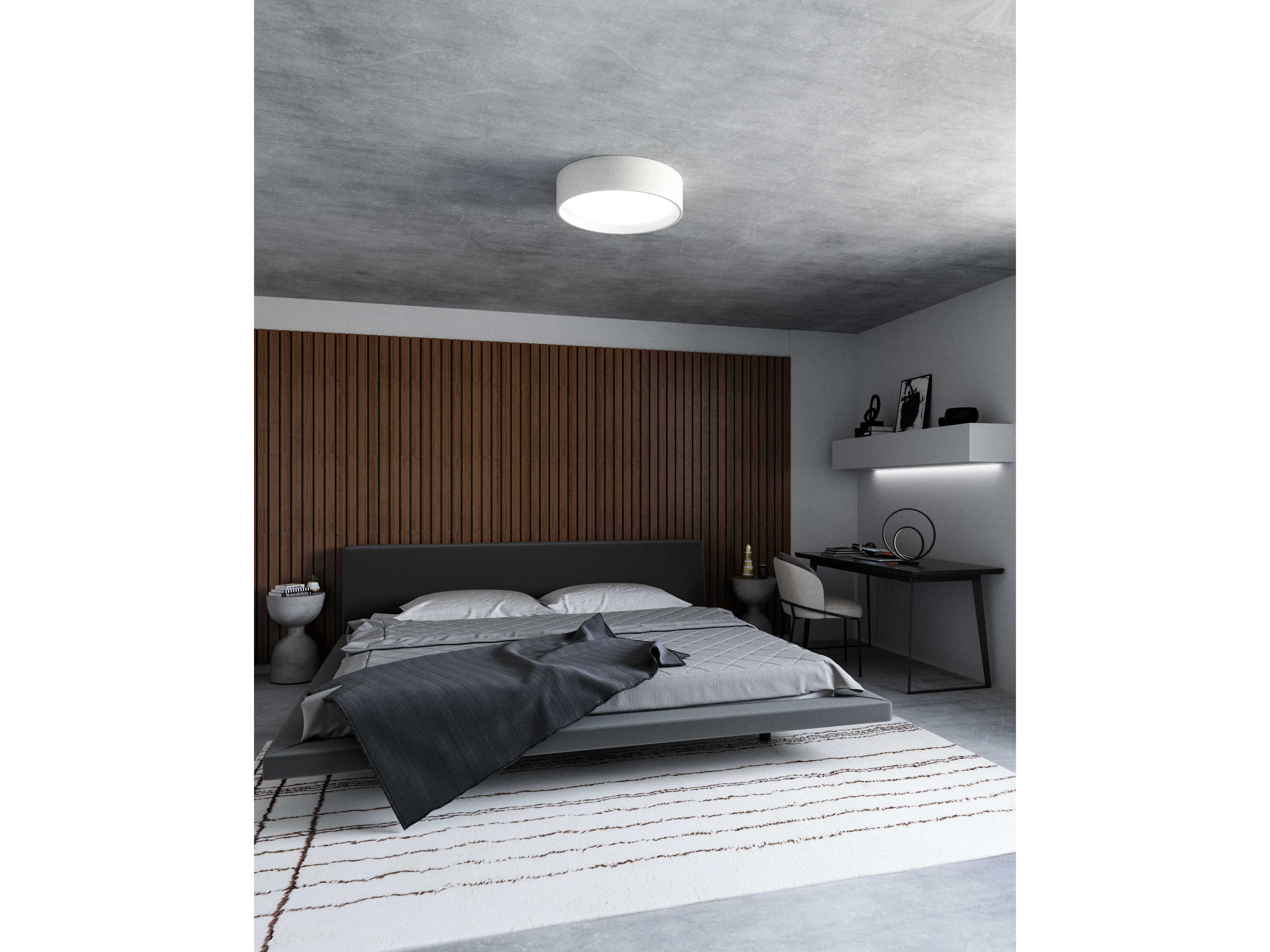 Kuzco Lighting Dalton White Drum Flush Mount