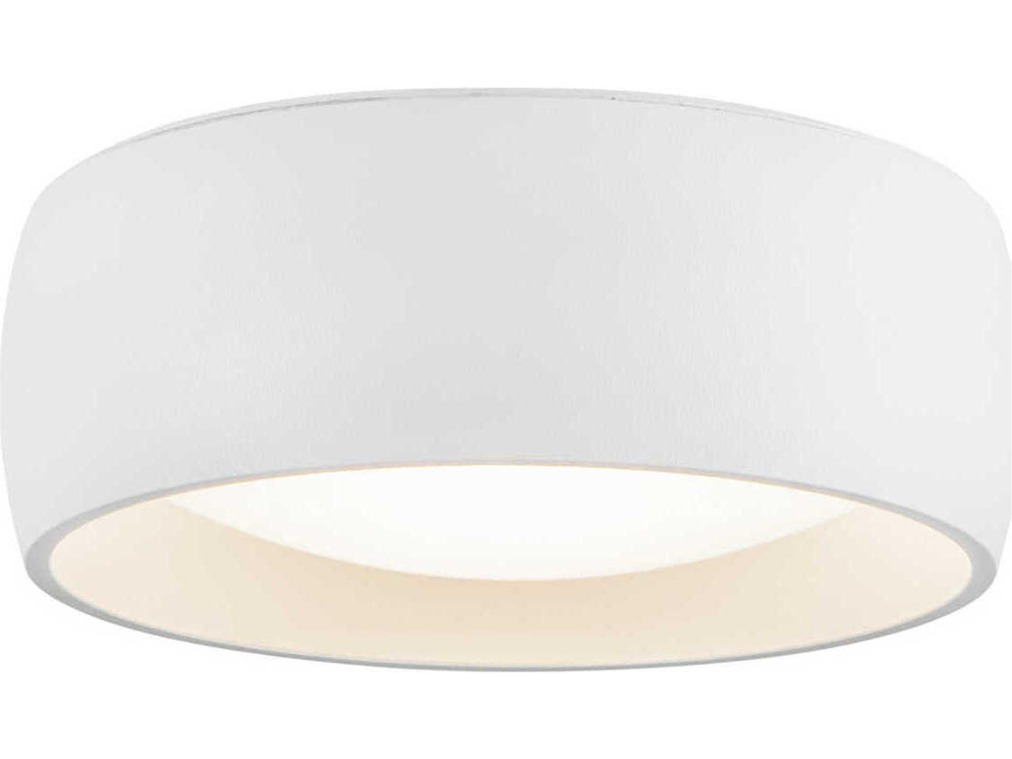 Savile White Drum Flush Mount