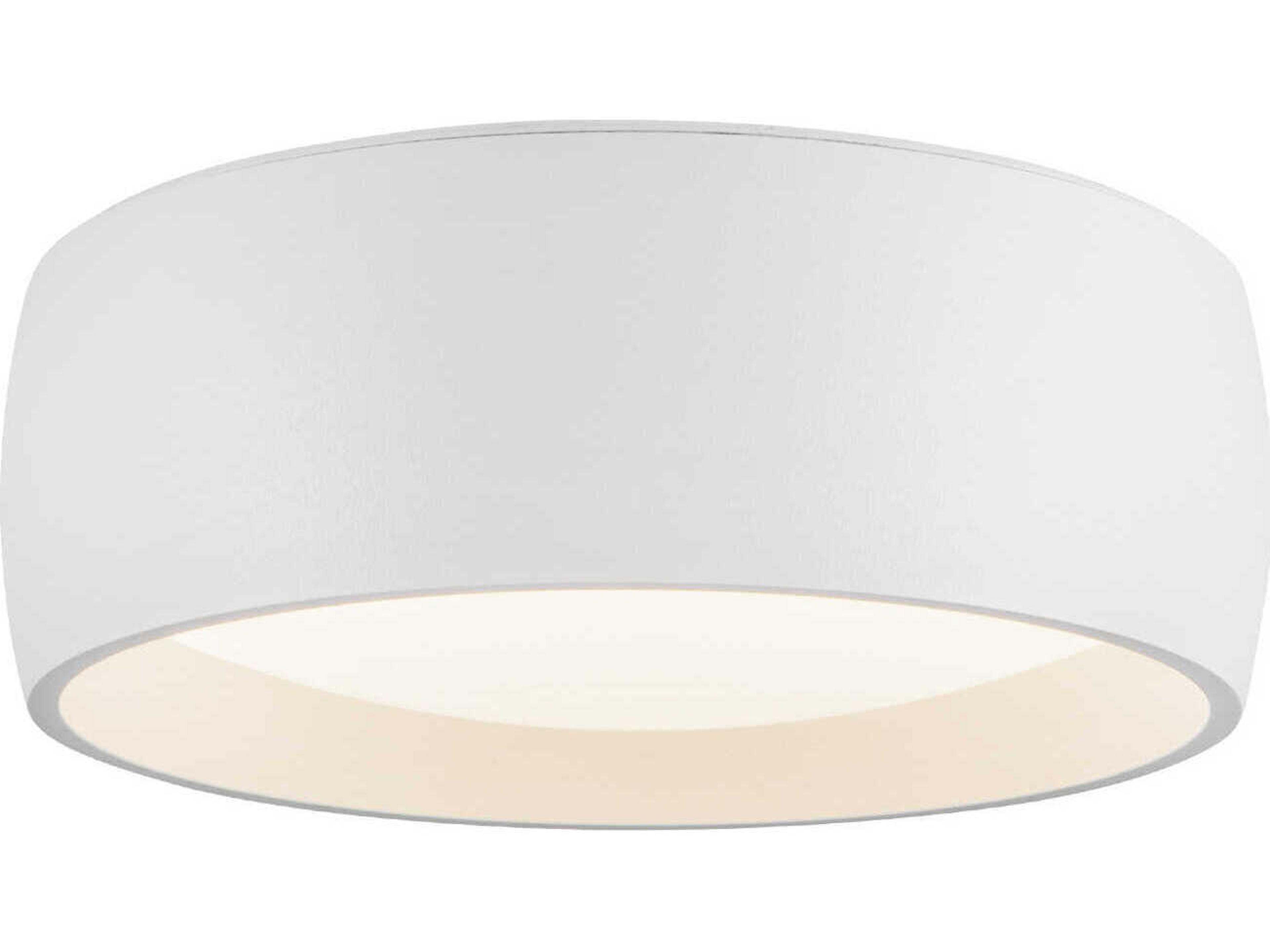 Savile White Drum Flush Mount