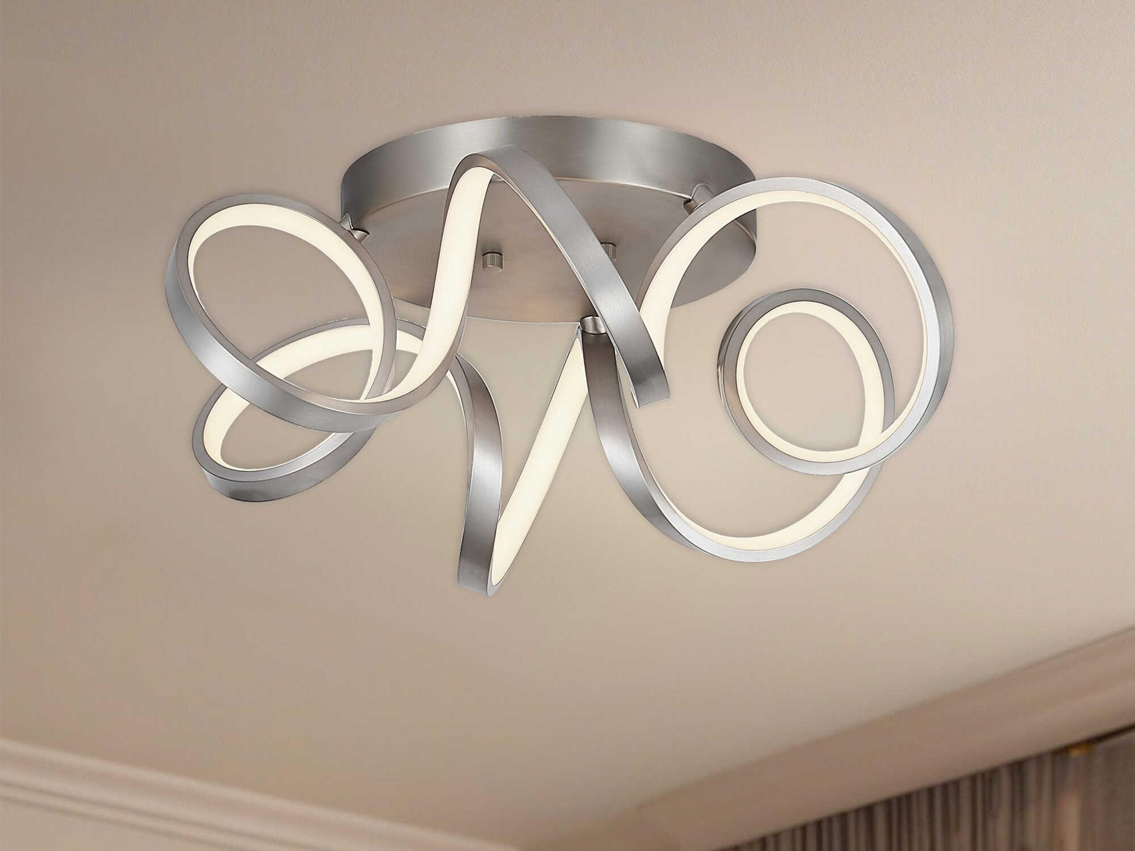 Kuzco Lighting Synergy Antique Silver Flush Mount