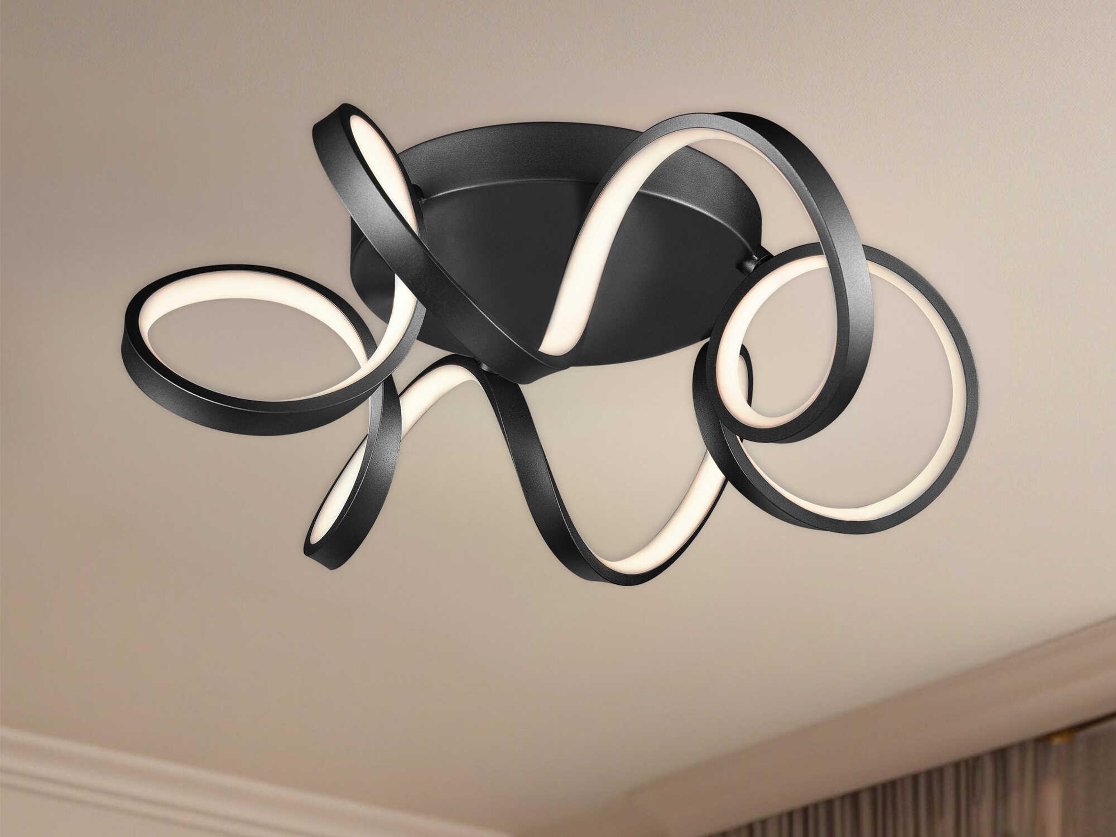 Kuzco Lighting Synergy Black Flush Mount