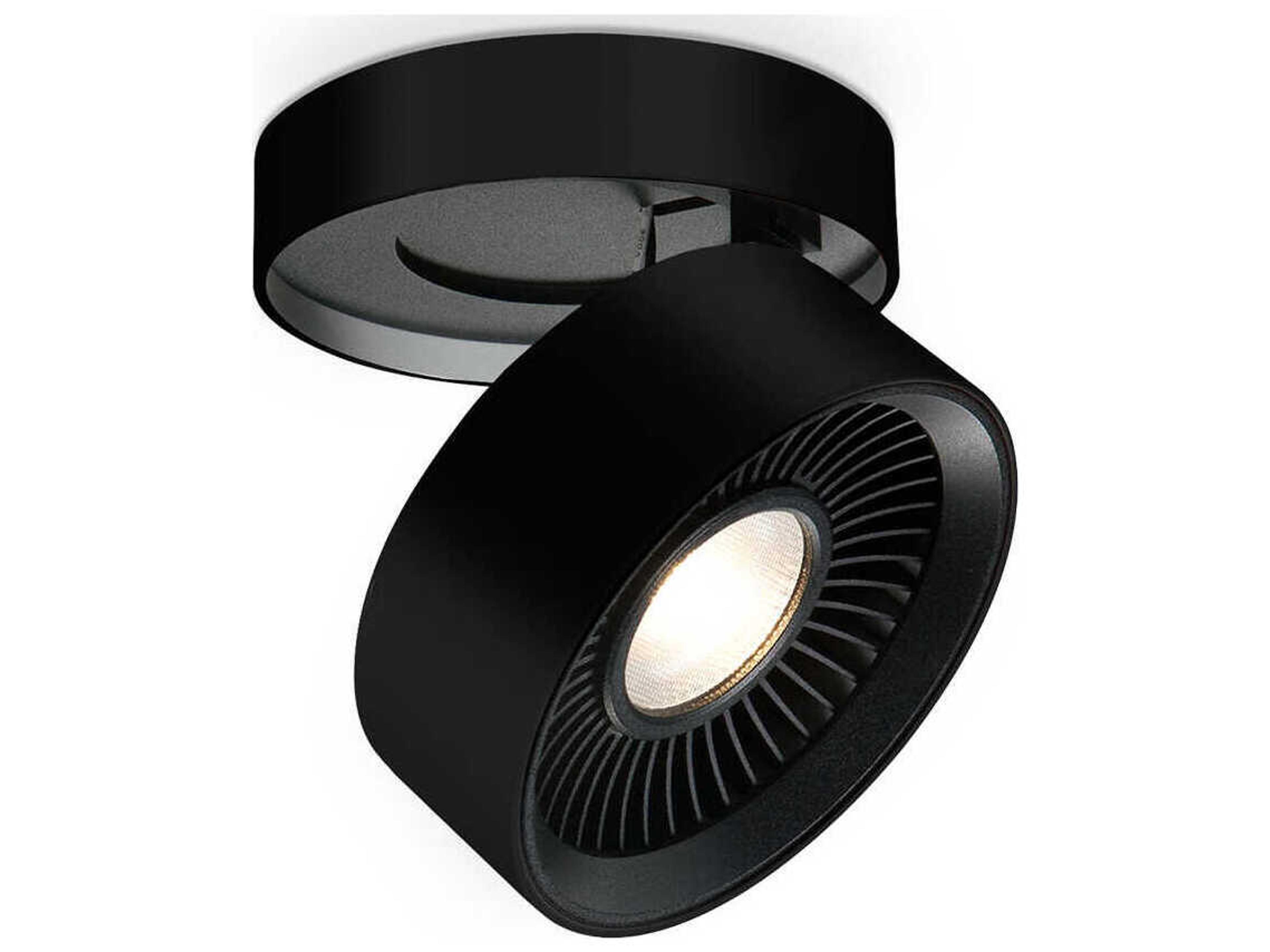 Solo Black Round Flush Mount