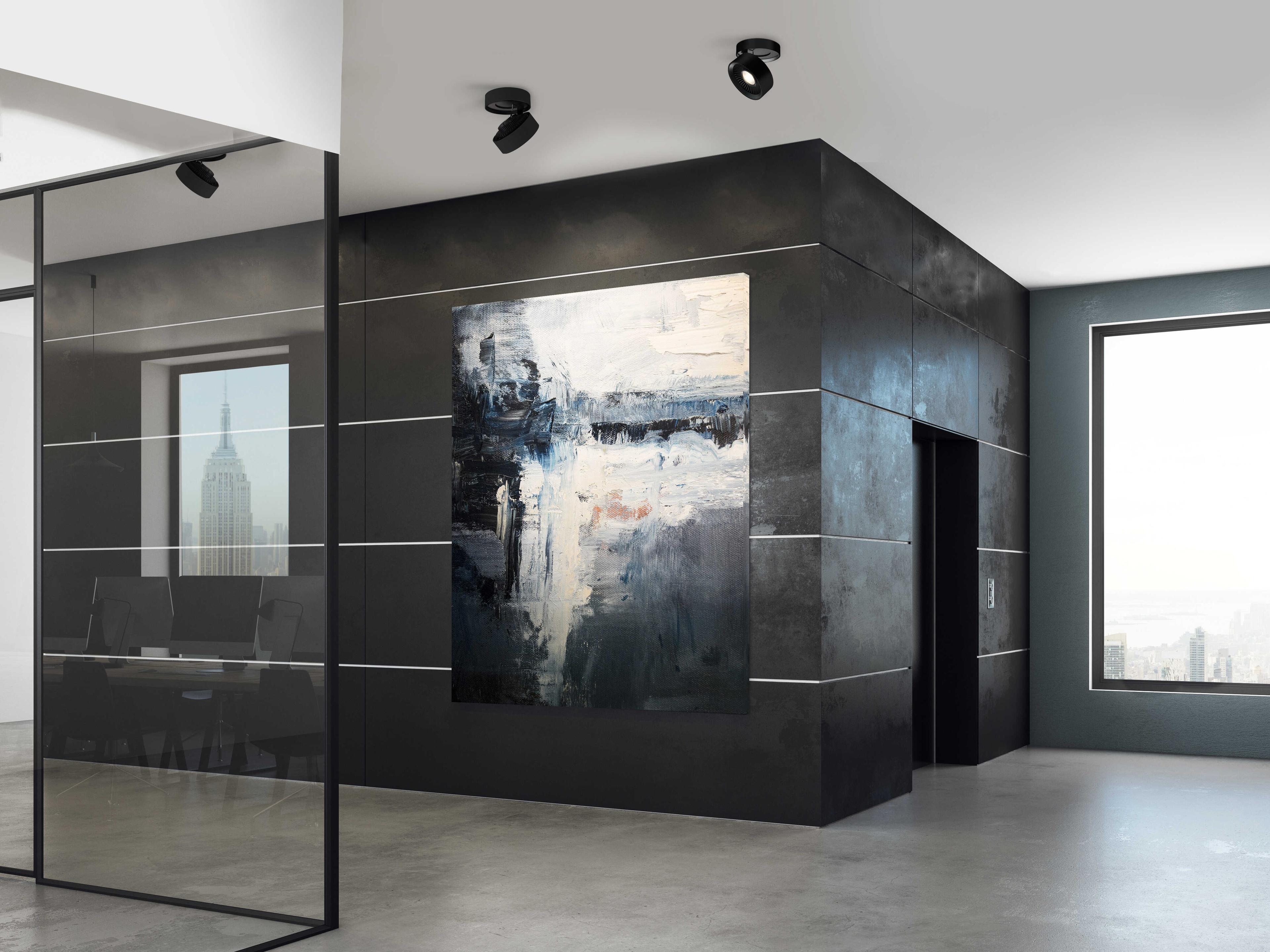 Kuzco Lighting Solo Black Round Flush Mount