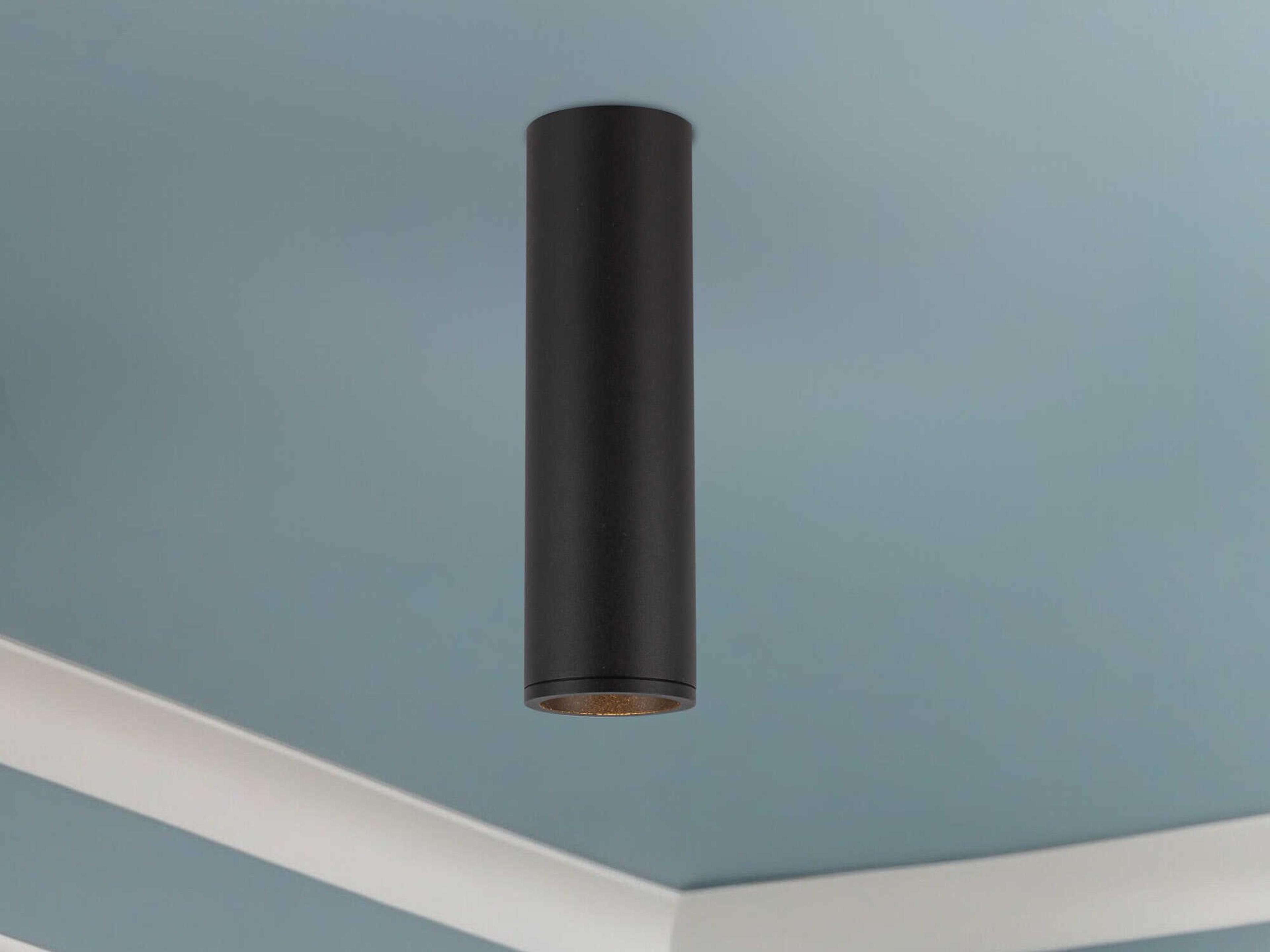 Kuzco Lighting Lorna Black Cylinder Flush Mount